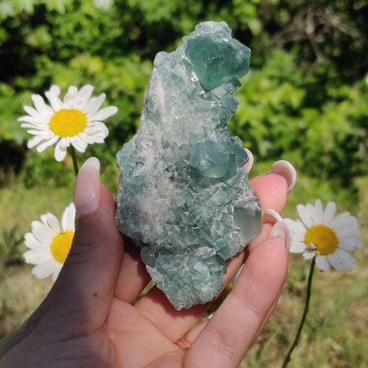 Raw Cubic Fluorite Cluster (#7) - Simply Affinity