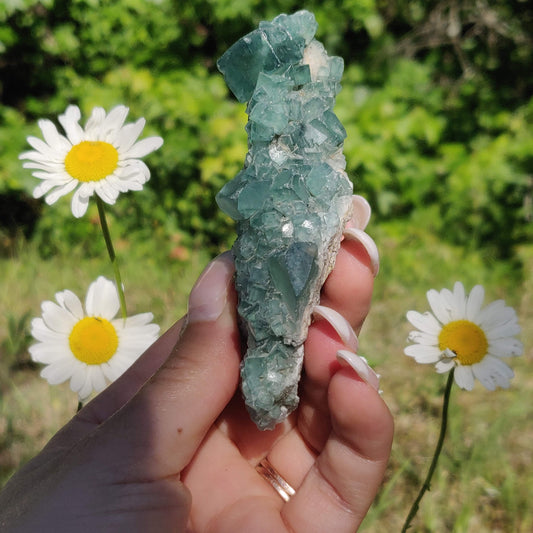 Raw Cubic Fluorite Cluster (#7) - Simply Affinity