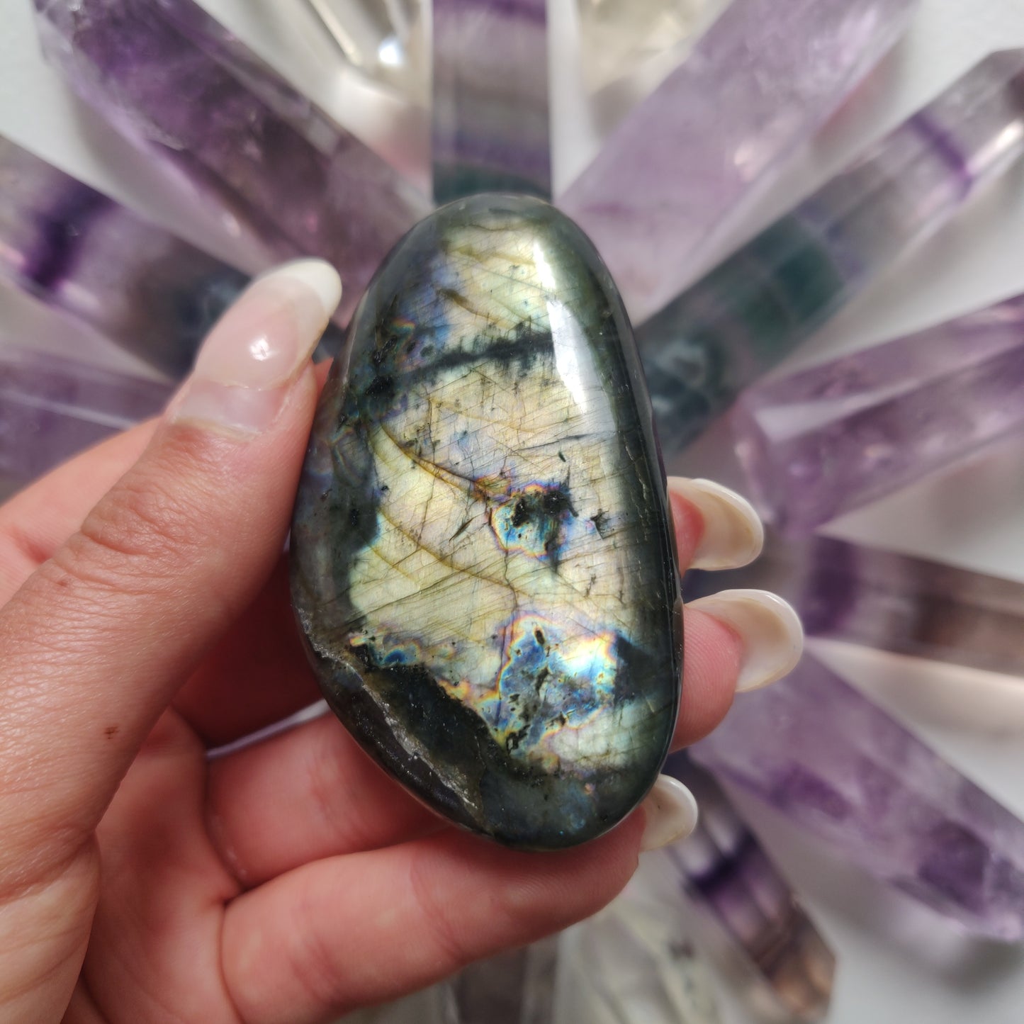 Labradorite Palm Stone (#27) - Simply Affinity