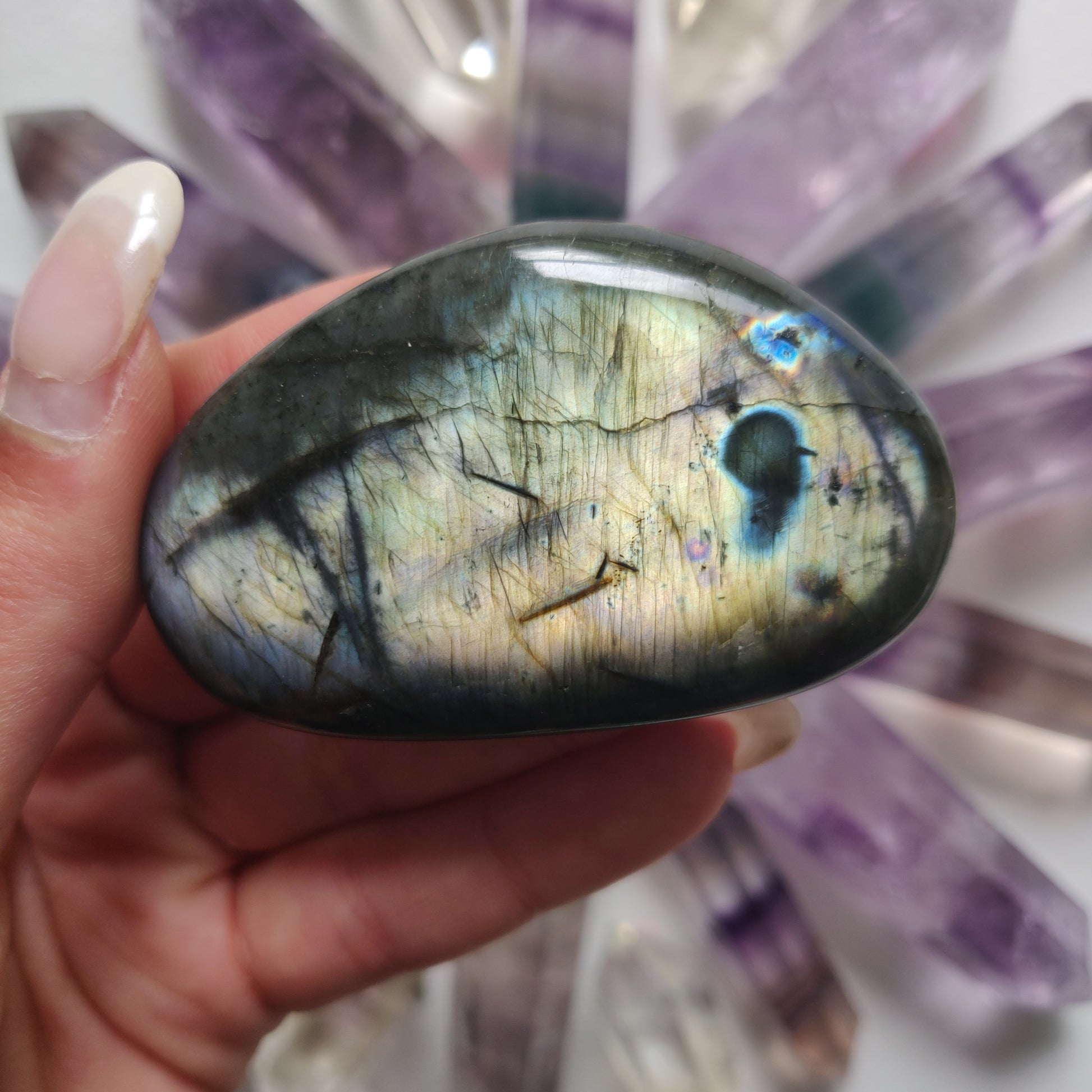 Labradorite Palm Stone (#27) - Simply Affinity