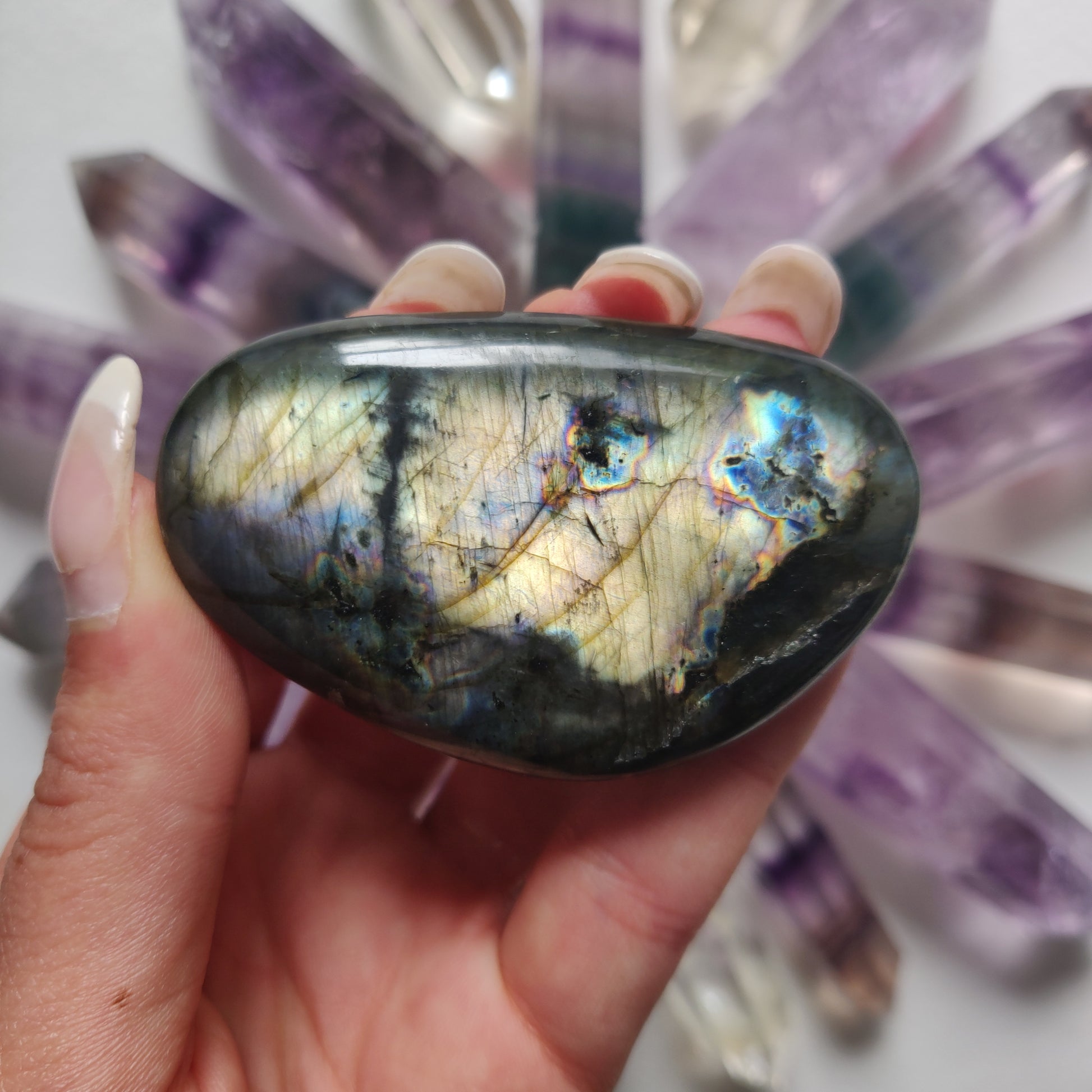 Labradorite Palm Stone (#27) - Simply Affinity