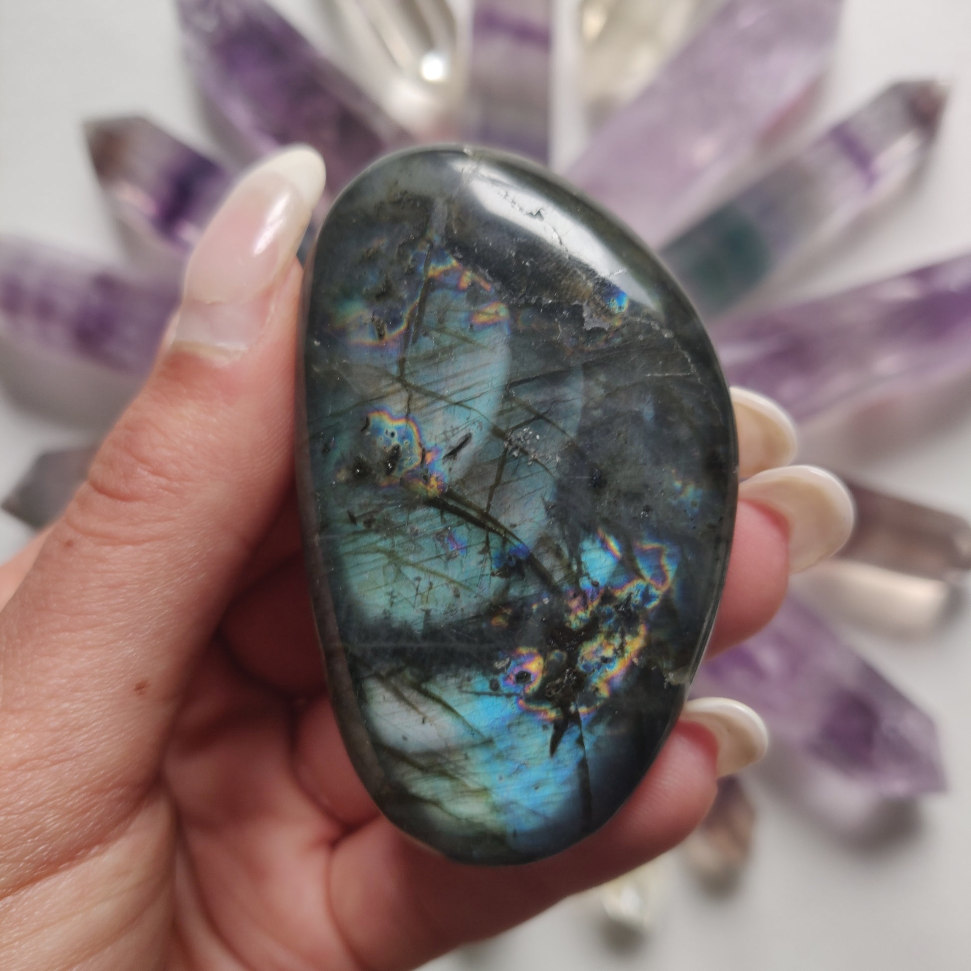 Labradorite Palm Stone (#27) - Simply Affinity