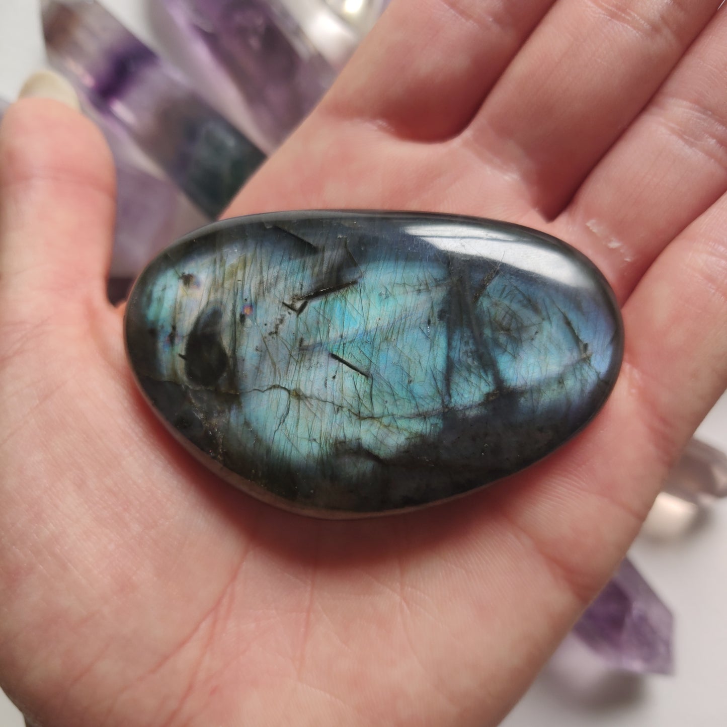 Labradorite Palm Stone (#27) - Simply Affinity