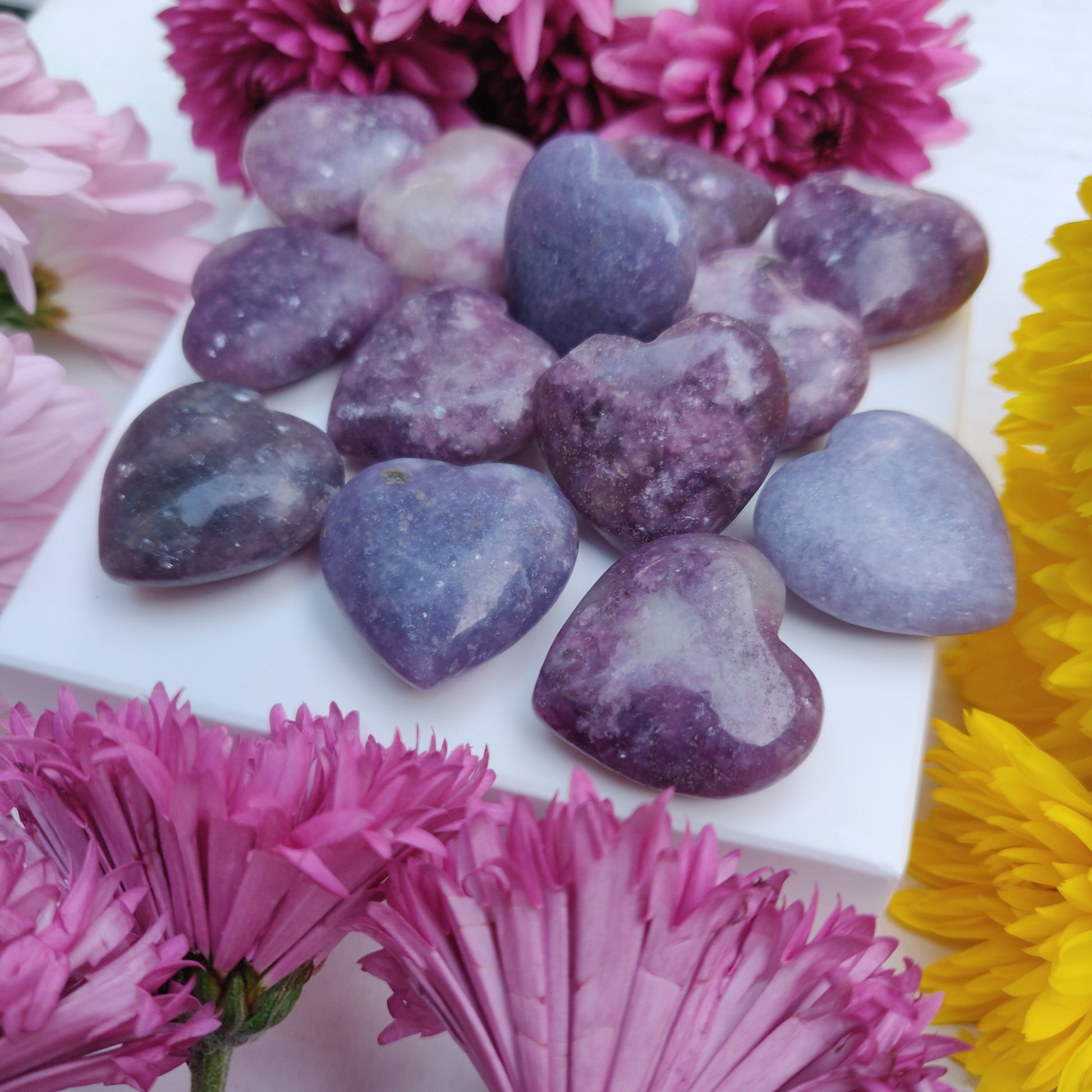 Mini Lepidolite Heart(s) (intuitively chosen) - Simply Affinity