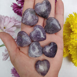 Mini Lepidolite Heart(s) (intuitively chosen) - Simply Affinity