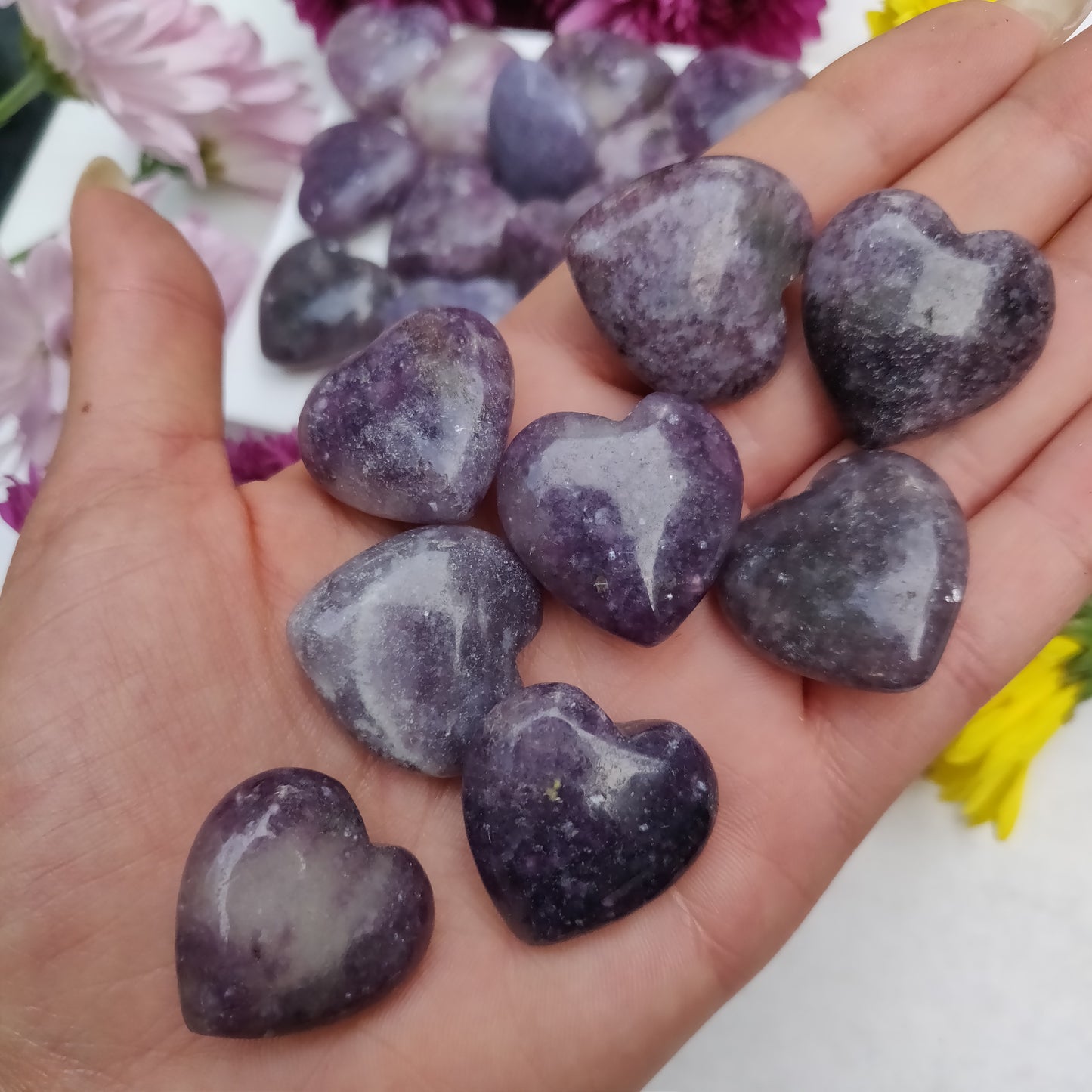 Mini Lepidolite Heart(s) (intuitively chosen) - Simply Affinity