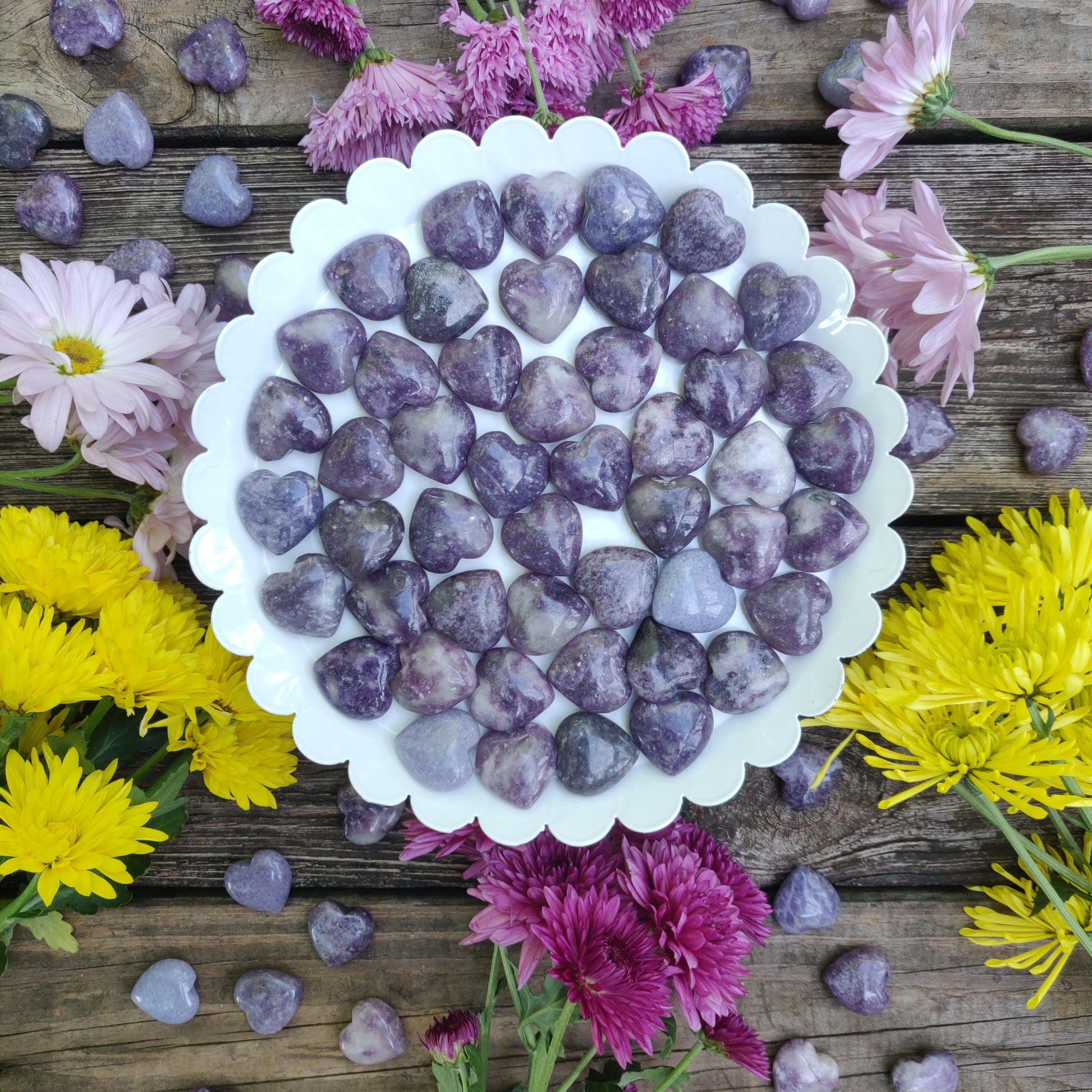 Mini Lepidolite Heart(s) (intuitively chosen) - Simply Affinity