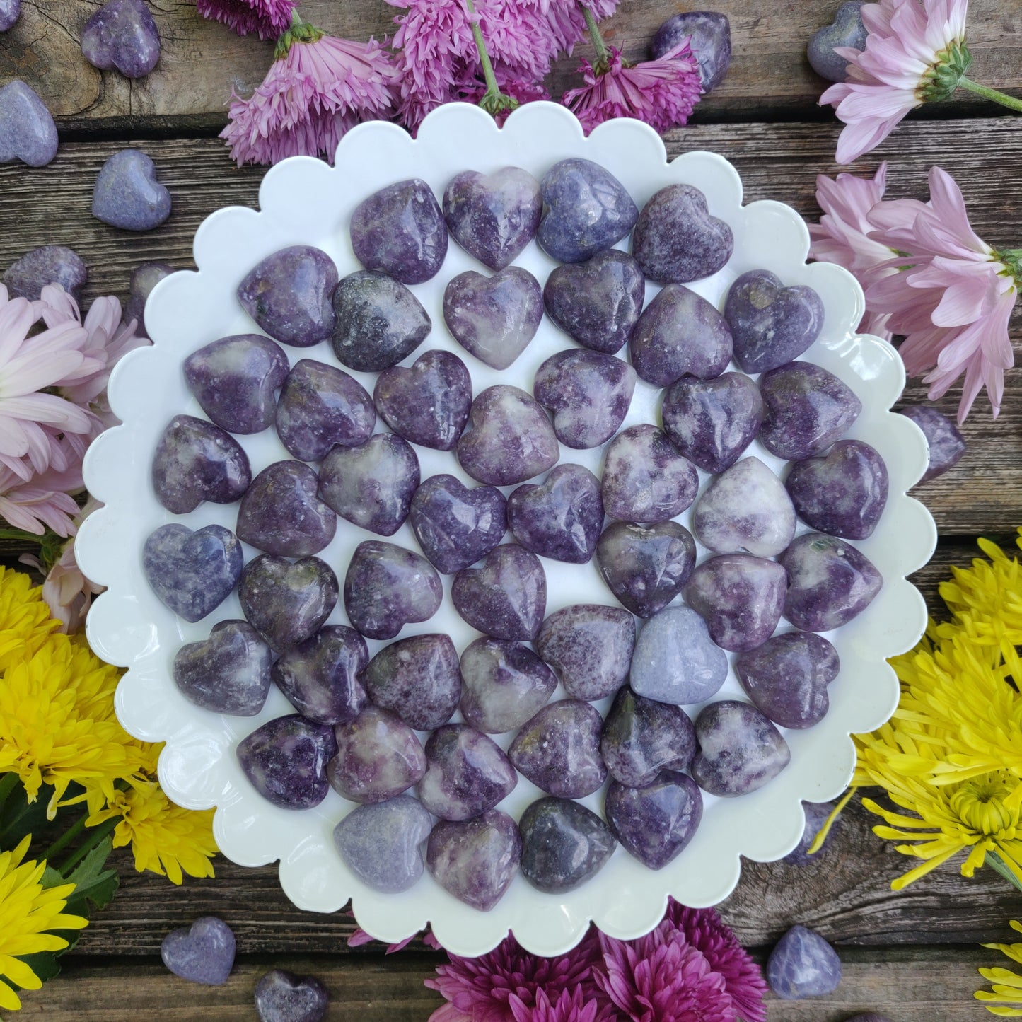 Mini Lepidolite Heart(s) (intuitively chosen) - Simply Affinity