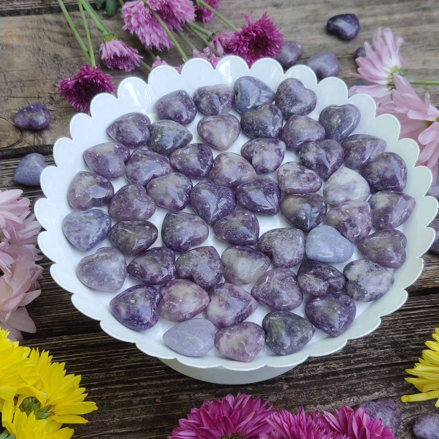 Mini Lepidolite Heart(s) (intuitively chosen) - Simply Affinity