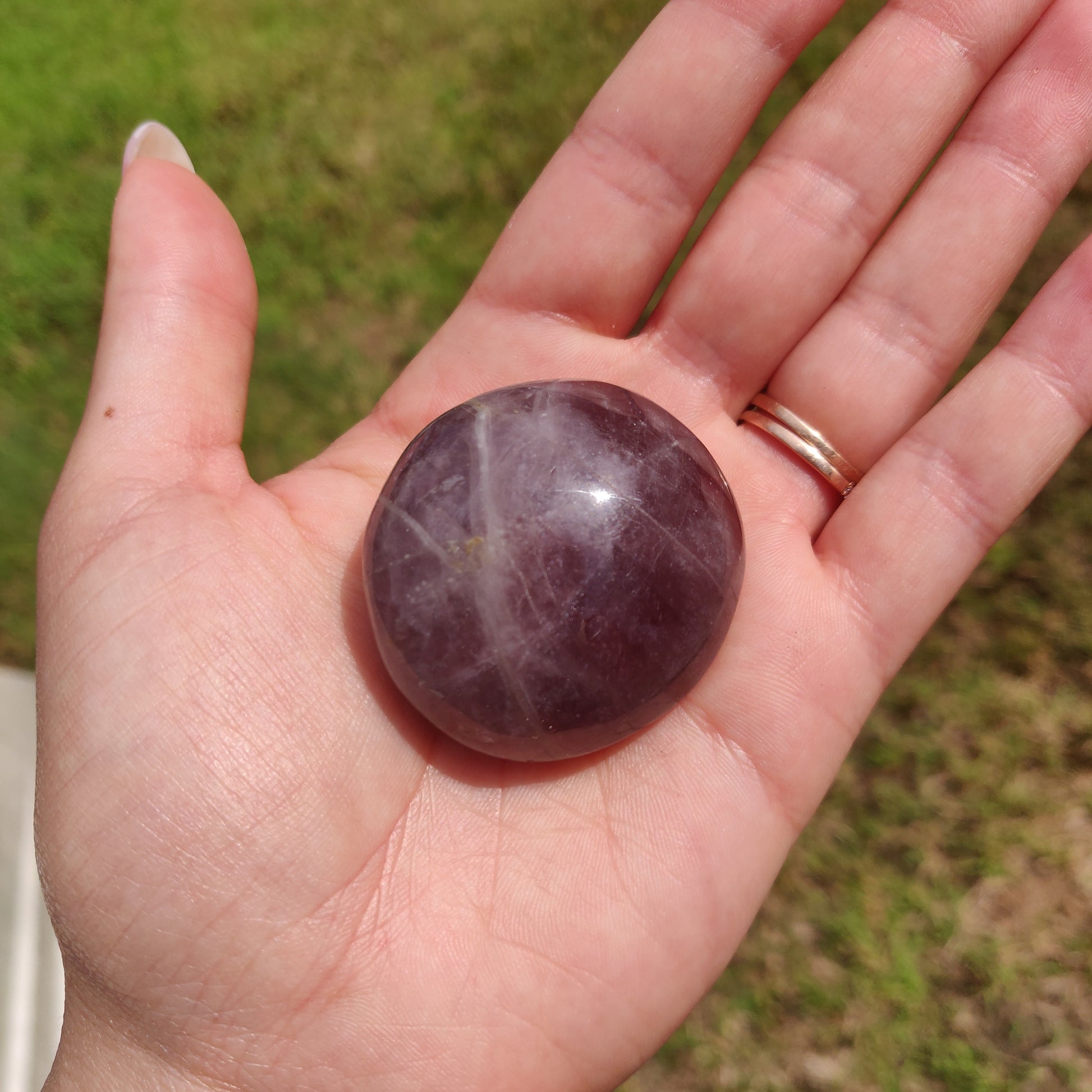 RARE Purple Anhydrite Palm Stone (#2) - Simply Affinity