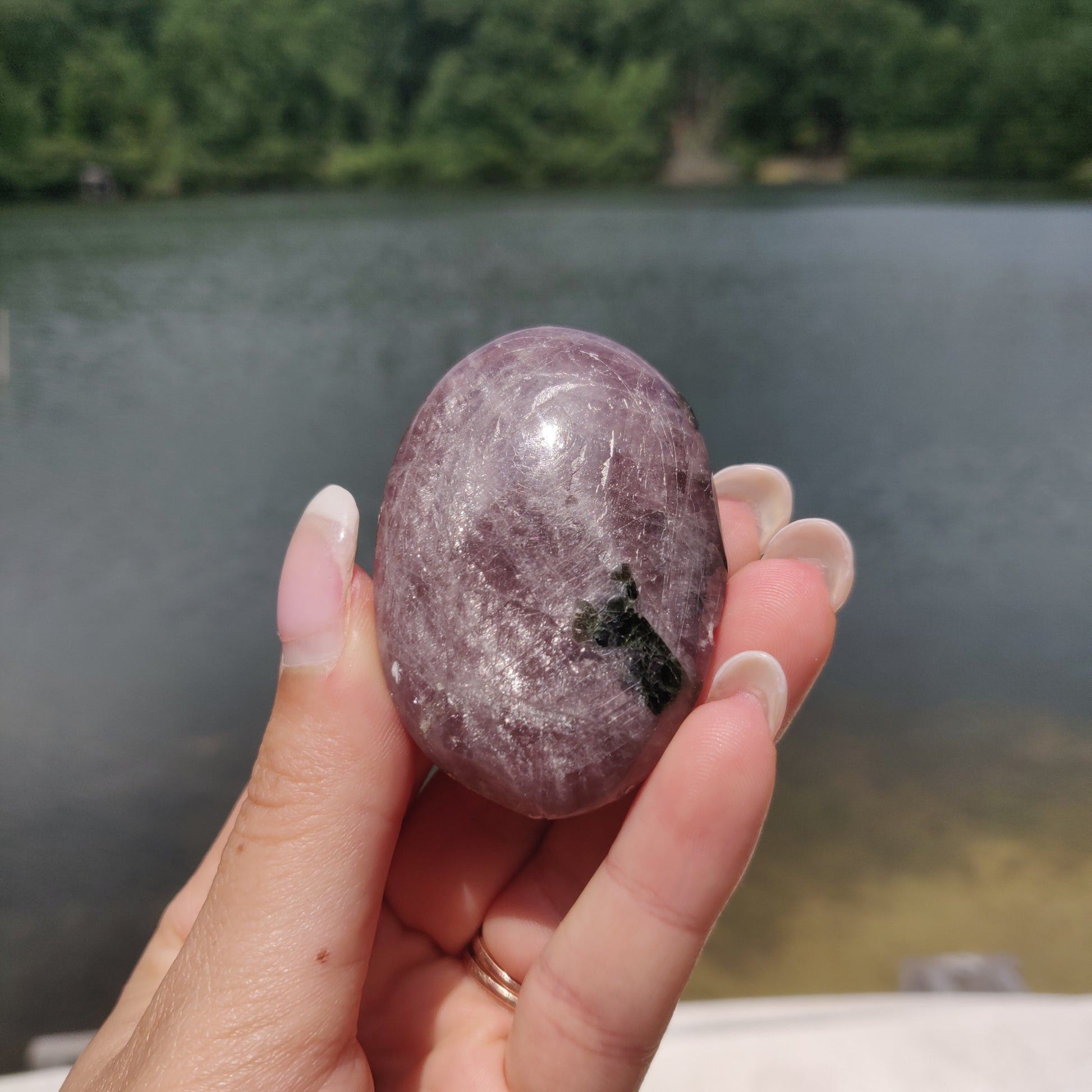 RARE Purple Anhydrite Palm Stone (#9) - Simply Affinity