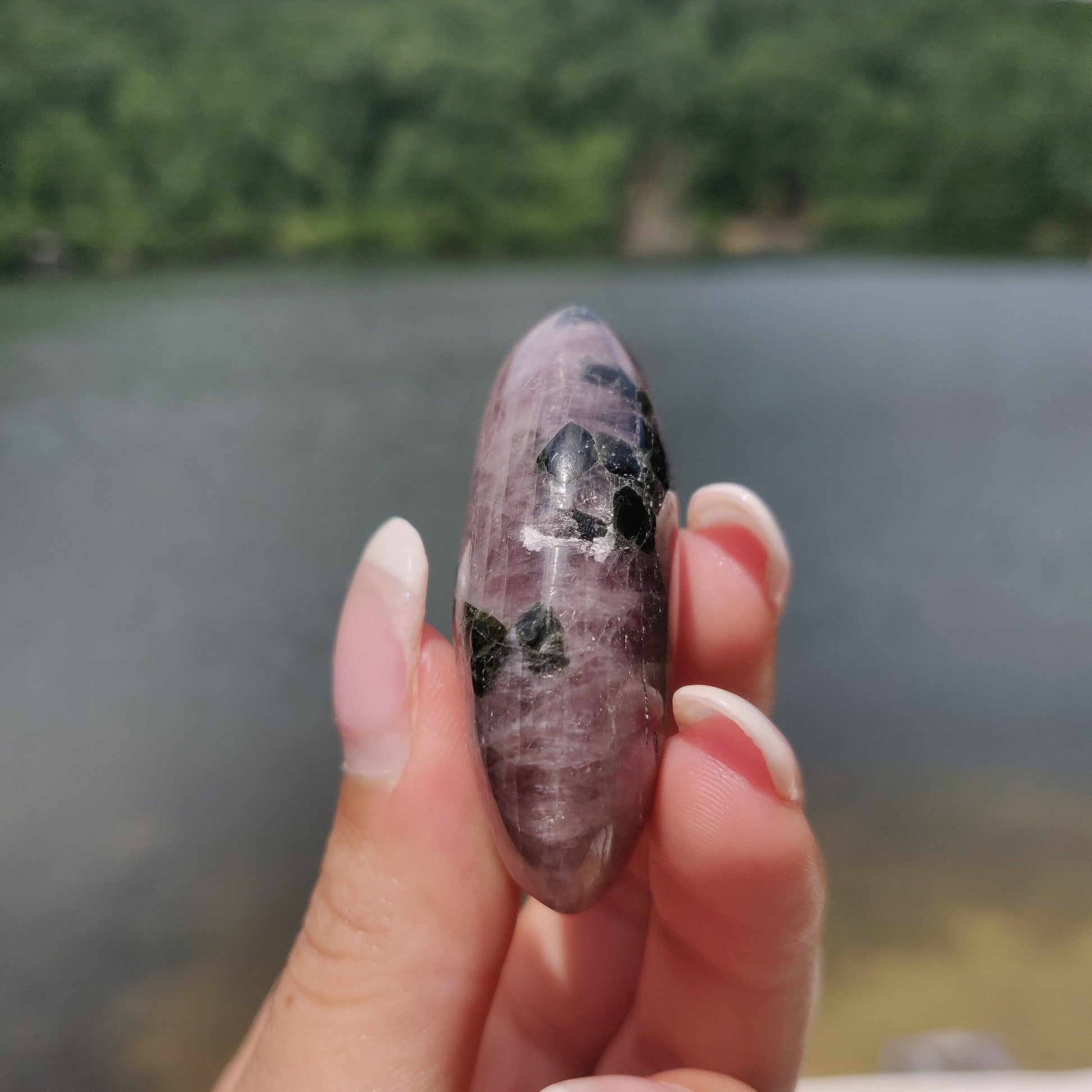 RARE Purple Anhydrite Palm Stone (#9) - Simply Affinity