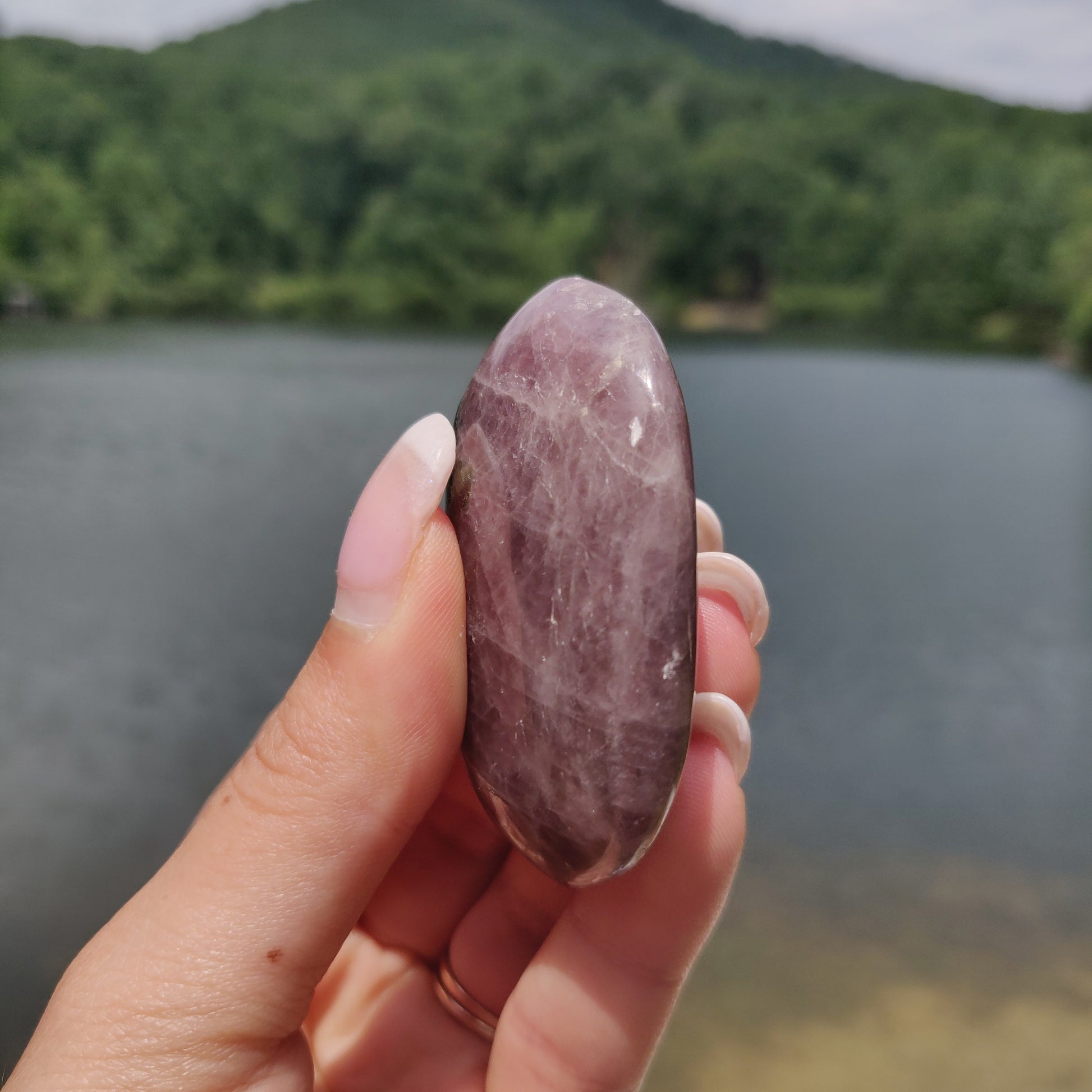 RARE Purple Anhydrite Palm Stone (#9) - Simply Affinity