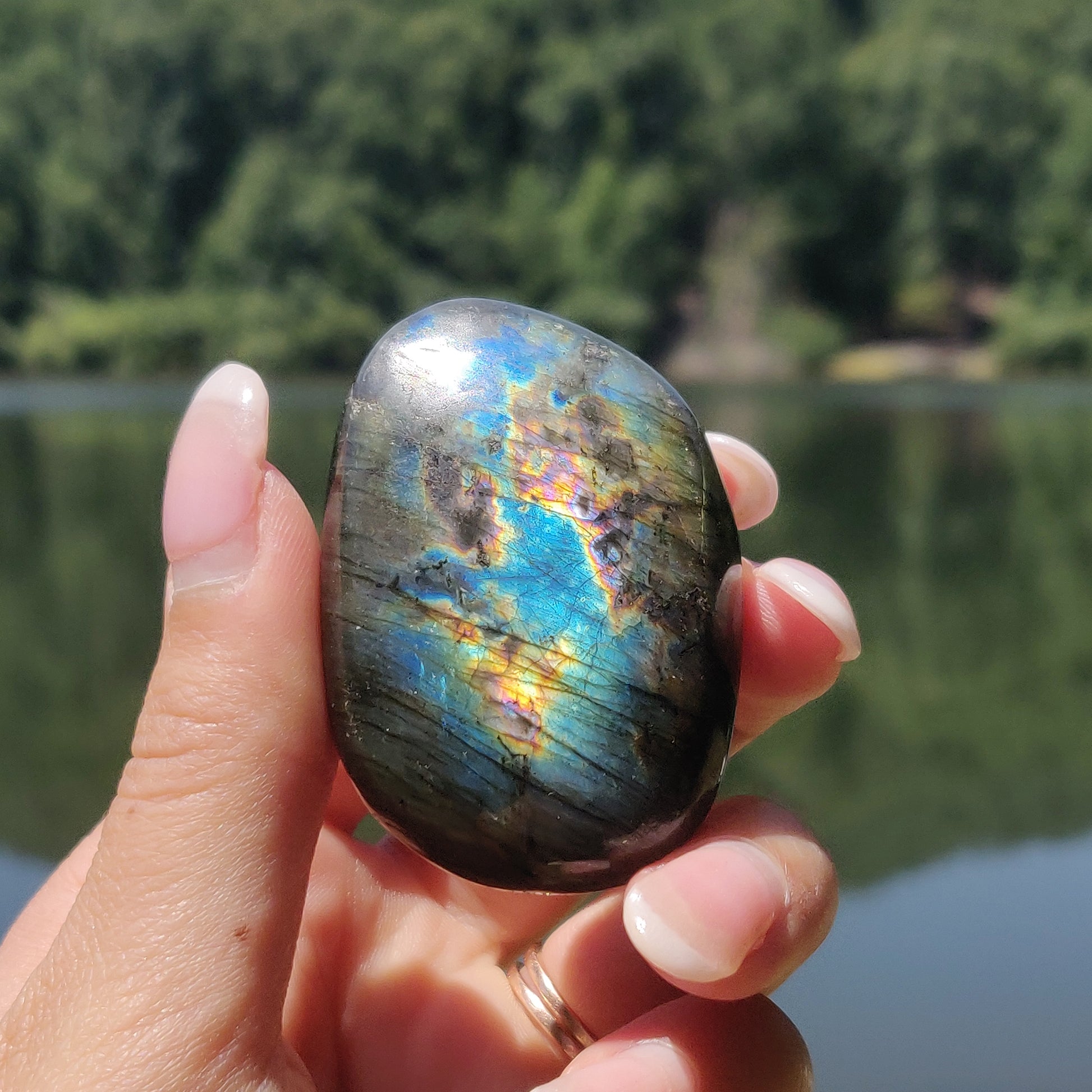 Labradorite Palm Stone (#74) - Simply Affinity