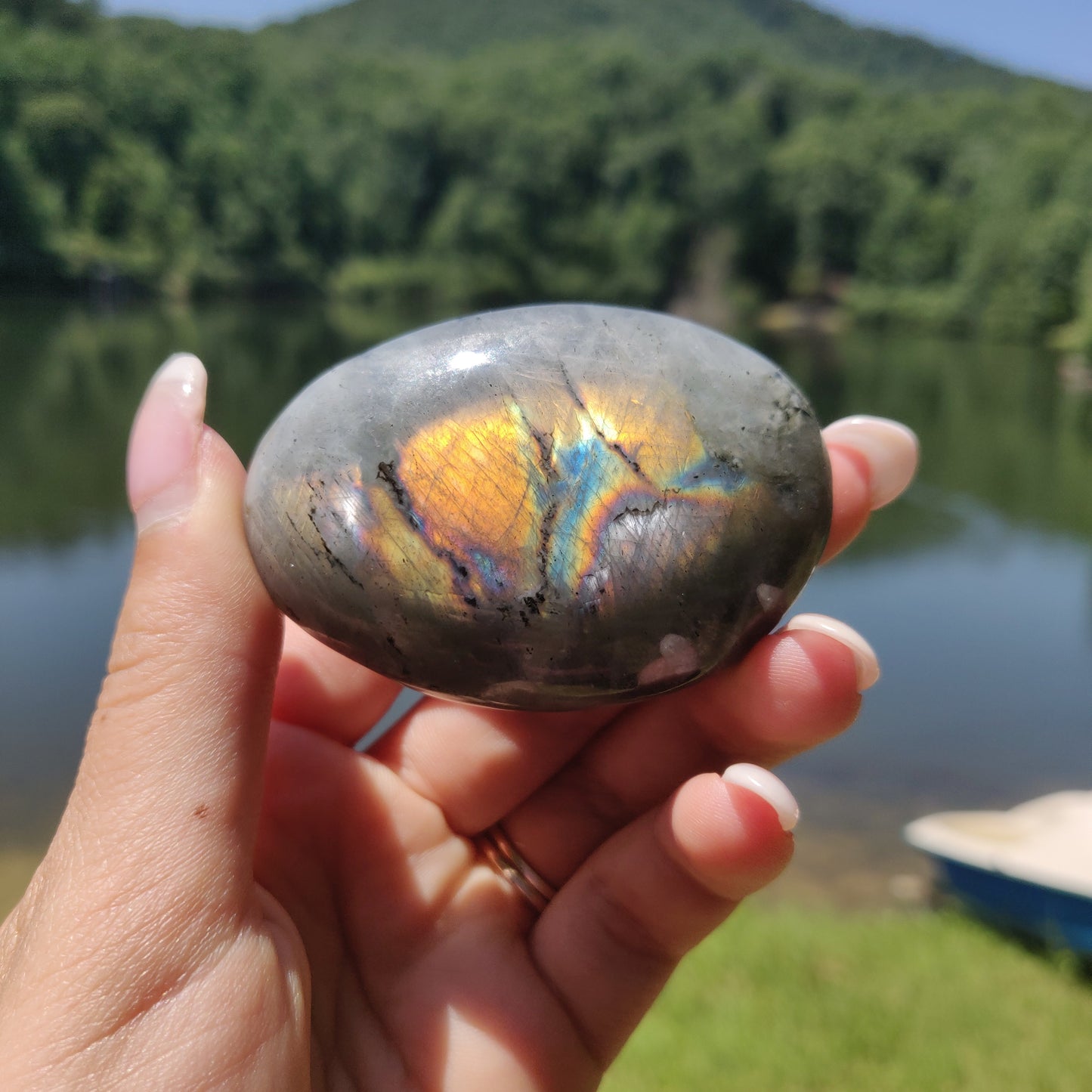 Labradorite Palm Stone (#312) - Simply Affinity