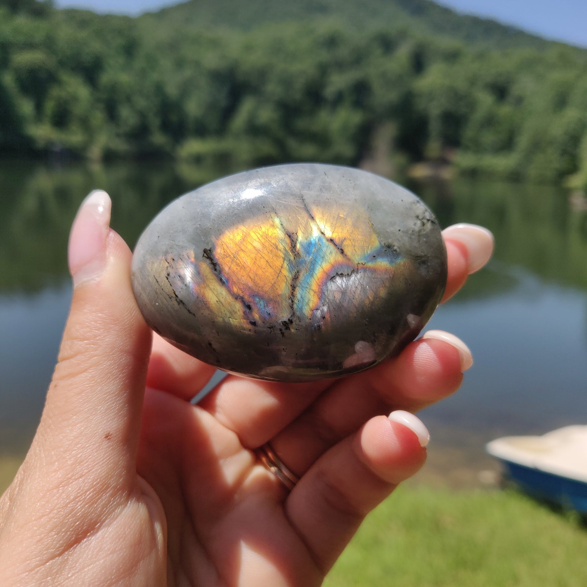 Labradorite Palm Stone (#312) - Simply Affinity