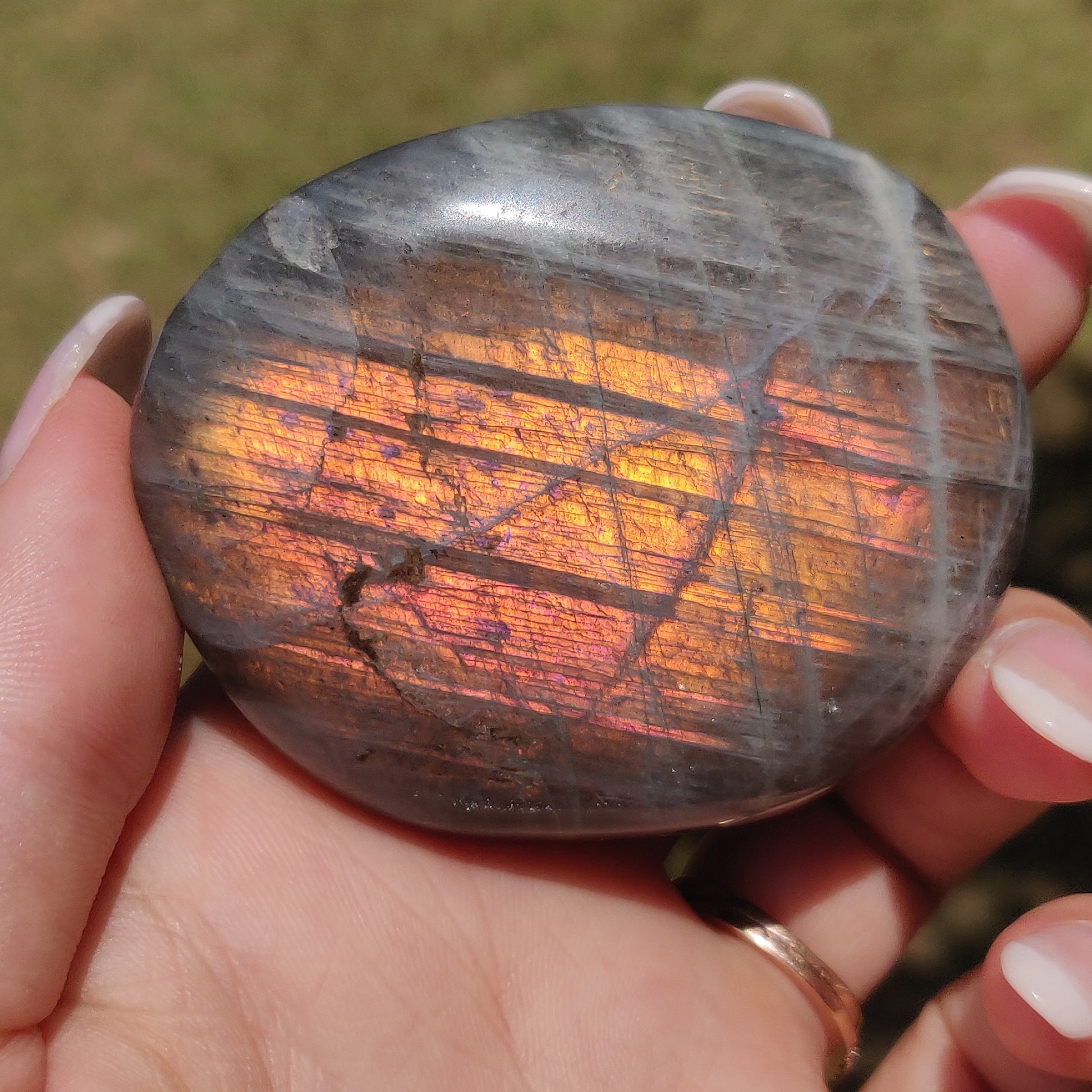 Labradorite Palm Stone (#318) - Simply Affinity