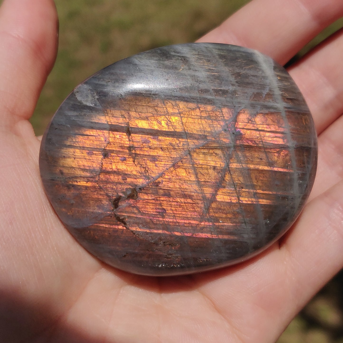 Labradorite Palm Stone (#318) - Simply Affinity
