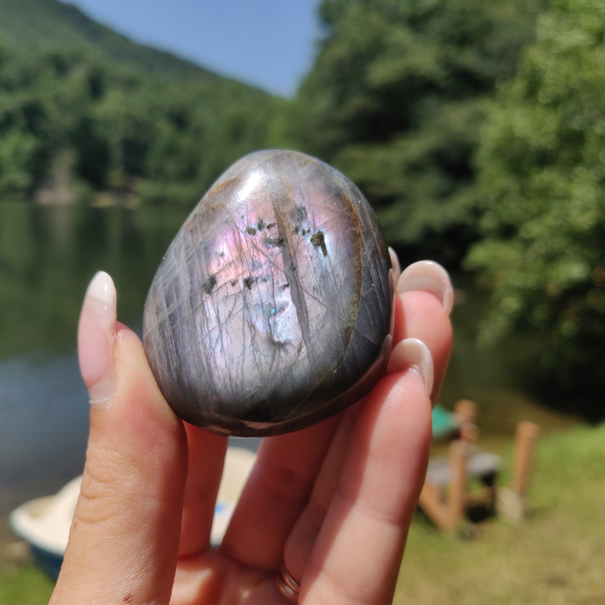 Labradorite Palm Stone (#321) - Simply Affinity