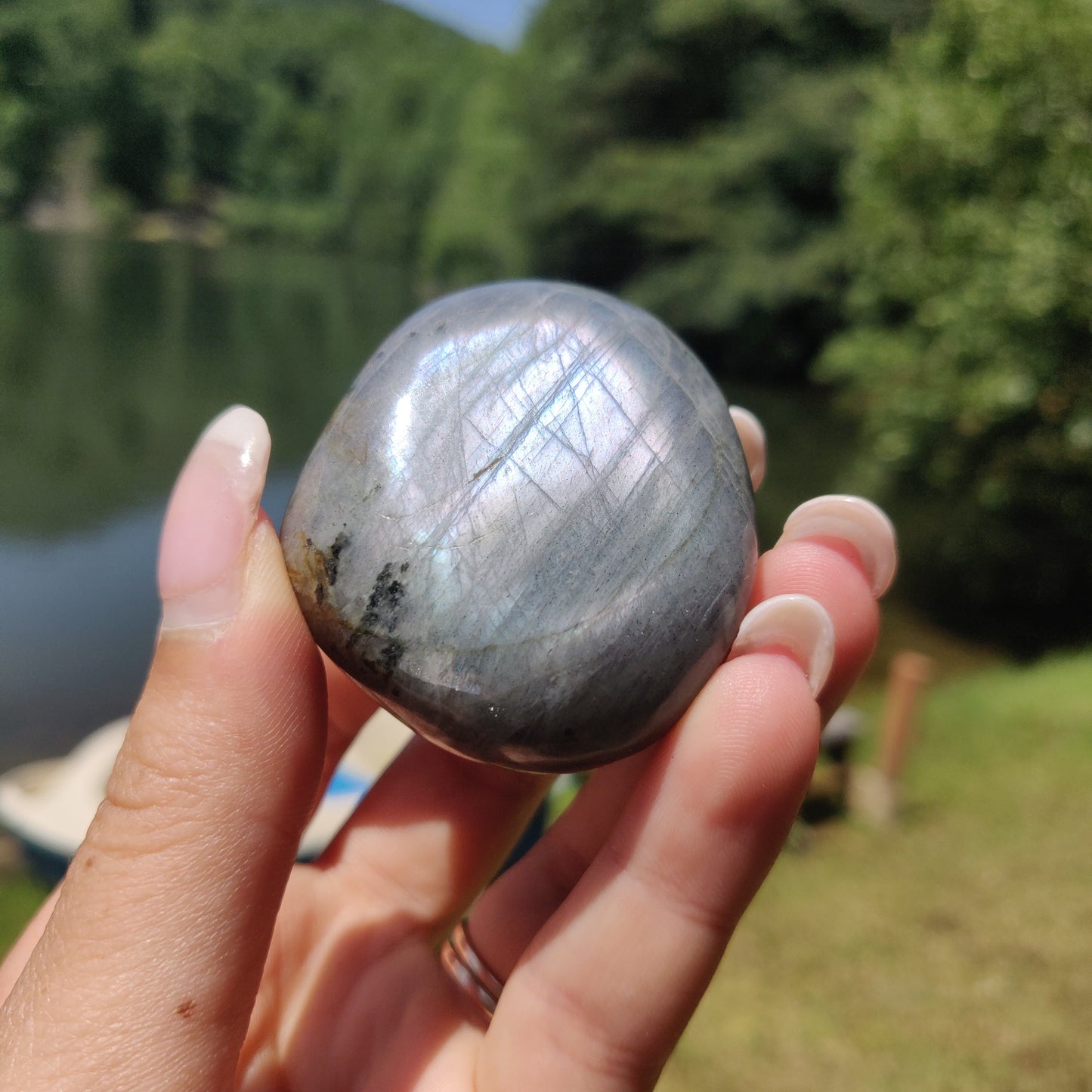 Labradorite Palm Stone (#321) - Simply Affinity