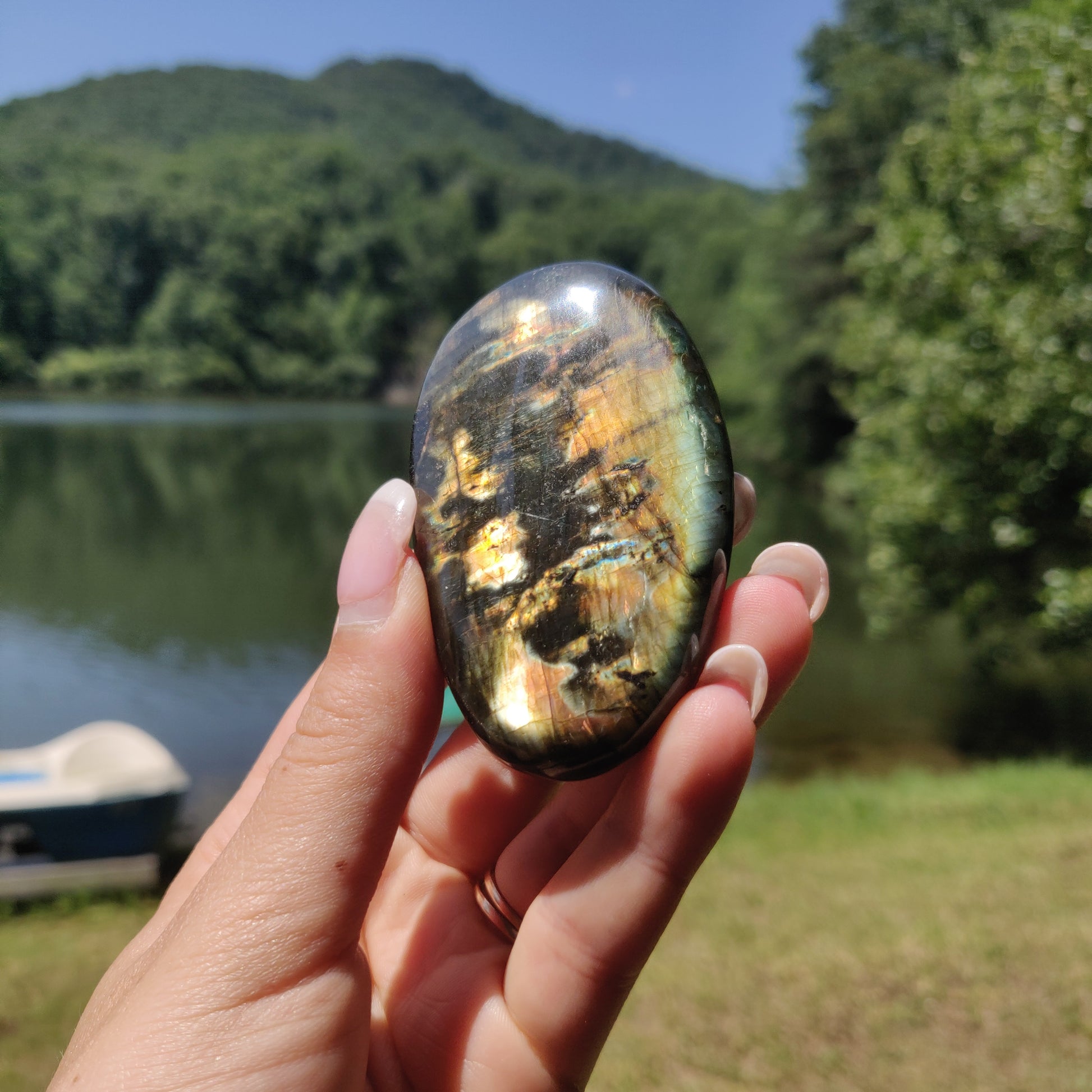 Labradorite Palm Stone (#323) - Simply Affinity