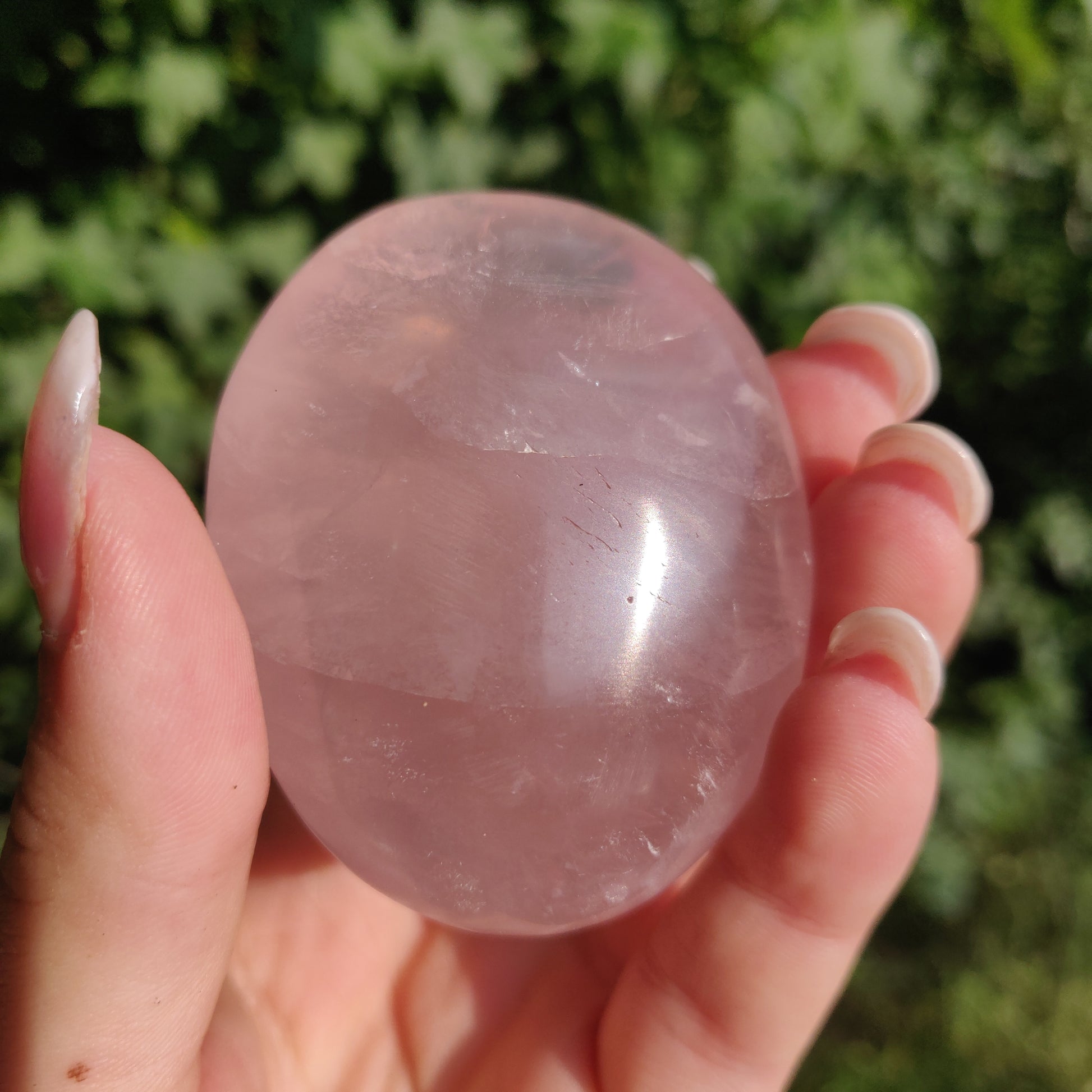 Rose Quartz Palm Stone, Star Rose Quartz (#4) - Simply Affinity