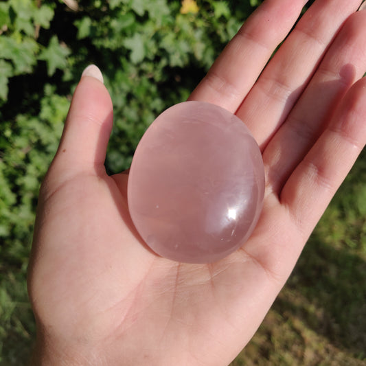 Rose Quartz Palm Stone, Star Rose Quartz (#4) - Simply Affinity