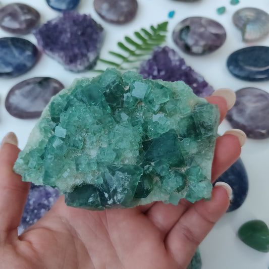Raw Cubic Fluorite Cluster (#10) - Simply Affinity