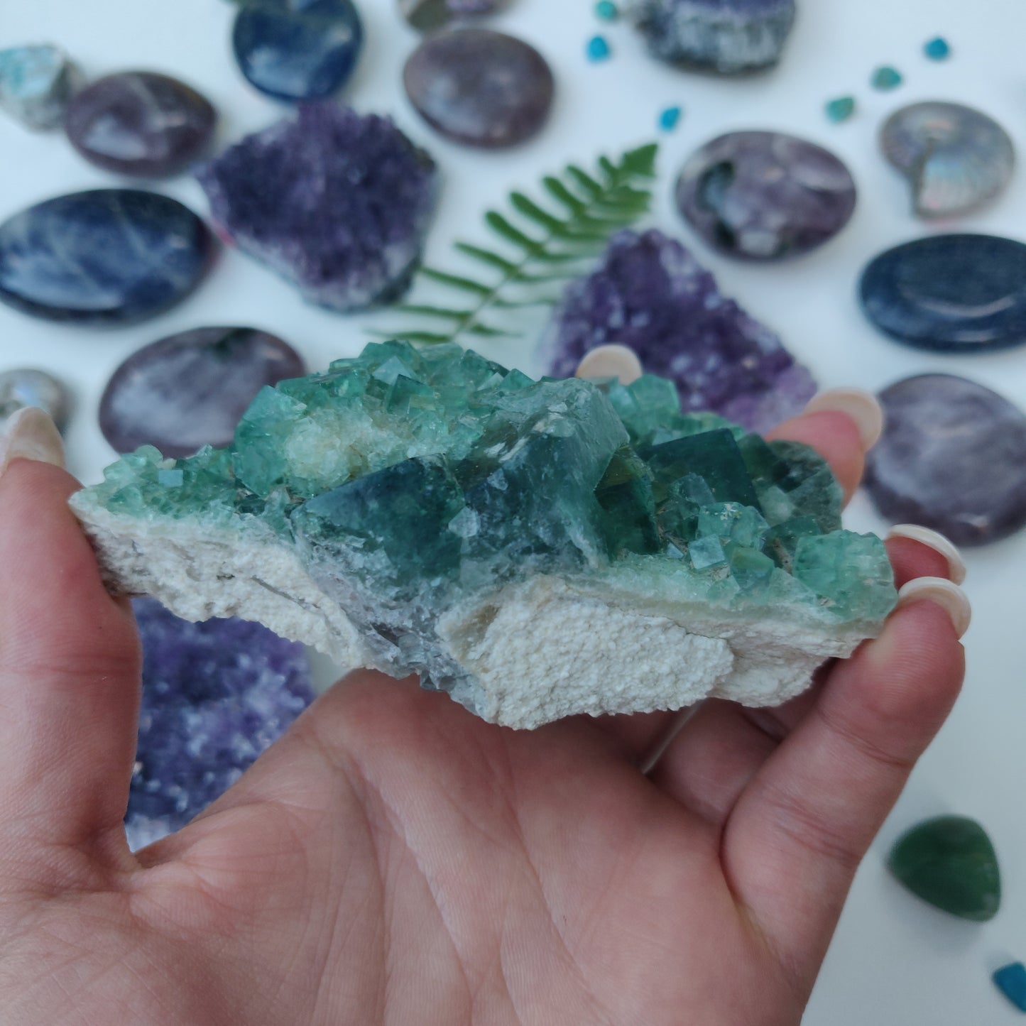 Raw Cubic Fluorite Cluster (#10) - Simply Affinity