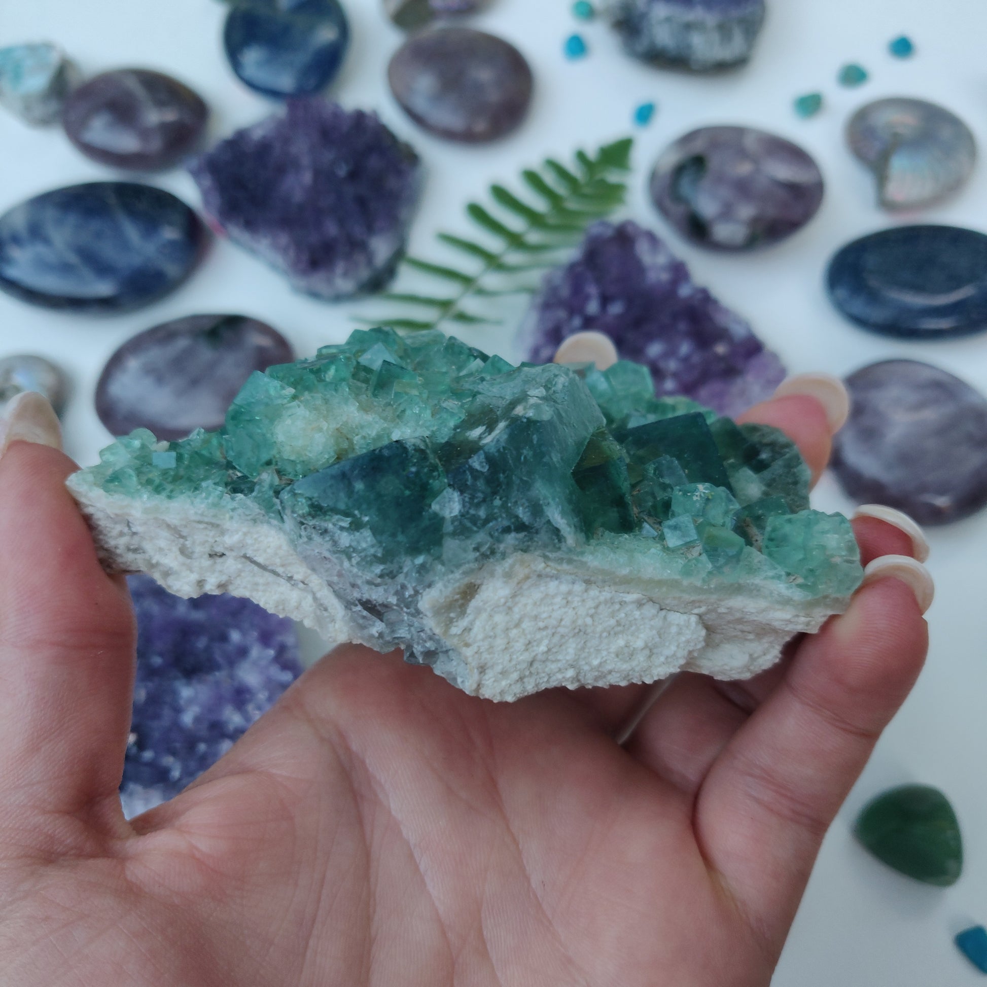 Raw Cubic Fluorite Cluster (#10) - Simply Affinity