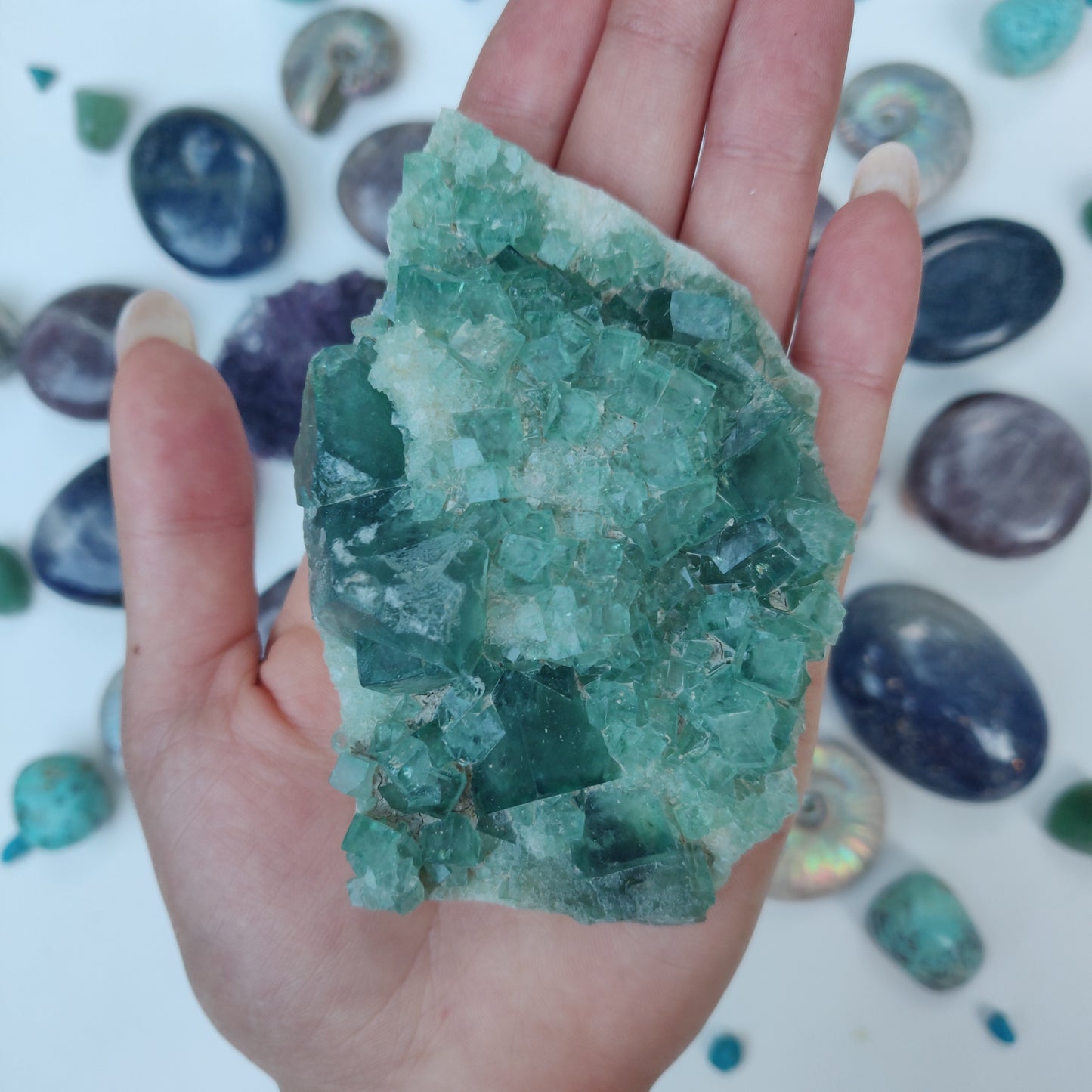 Raw Cubic Fluorite Cluster (#10) - Simply Affinity
