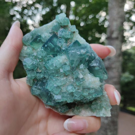 Raw Cubic Fluorite Cluster (#10) - Simply Affinity