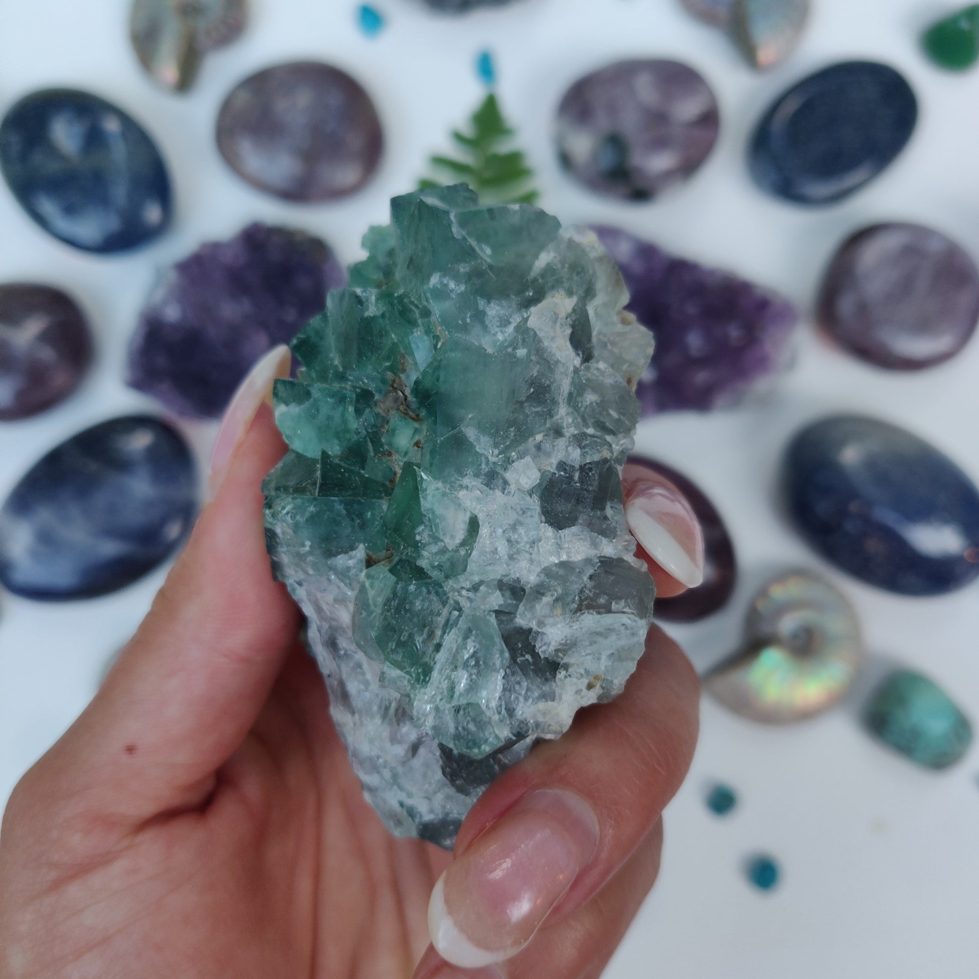 Raw Cubic Fluorite Cluster (#8) - Simply Affinity