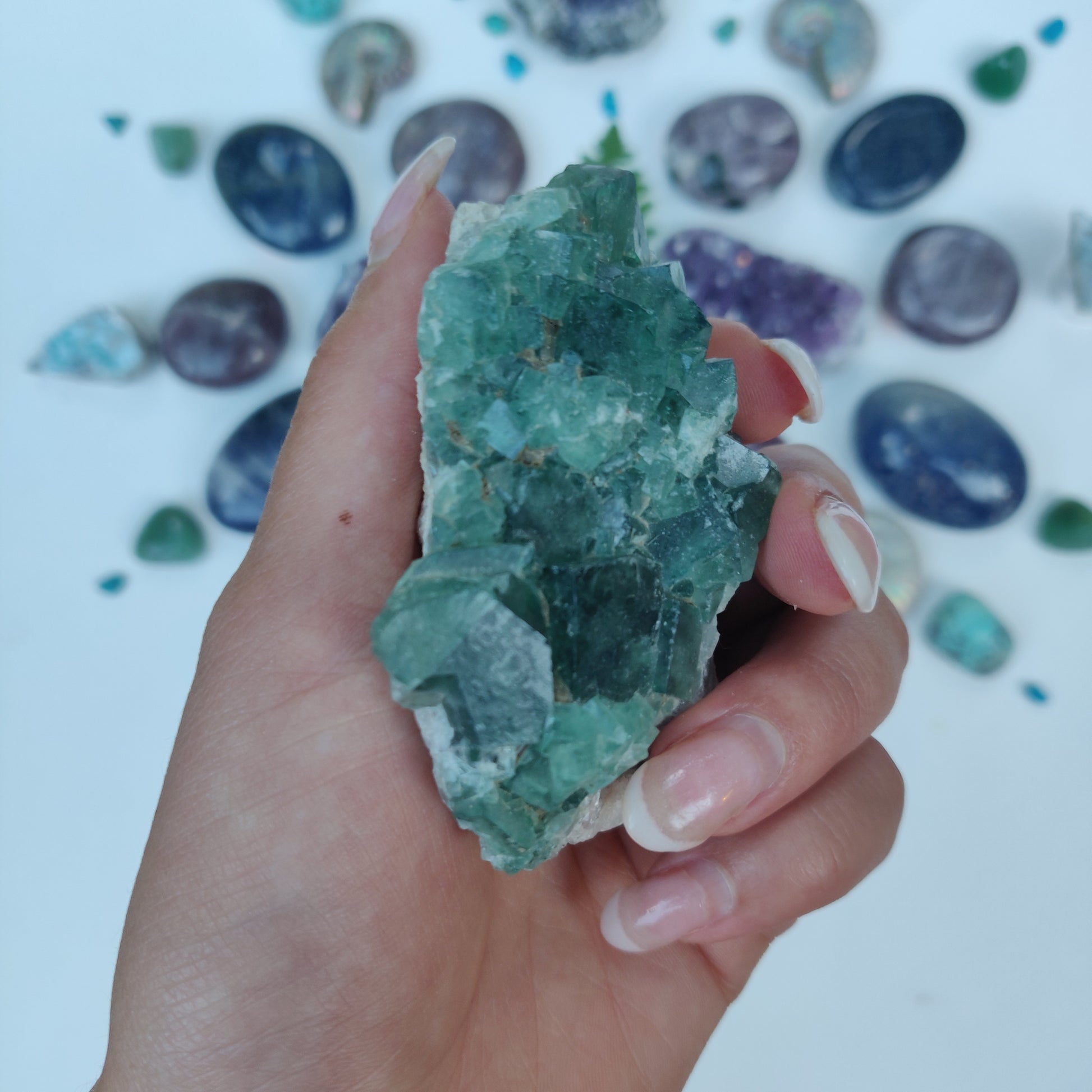 Raw Cubic Fluorite Cluster (#8) - Simply Affinity