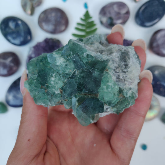 Raw Cubic Fluorite Cluster (#8) - Simply Affinity