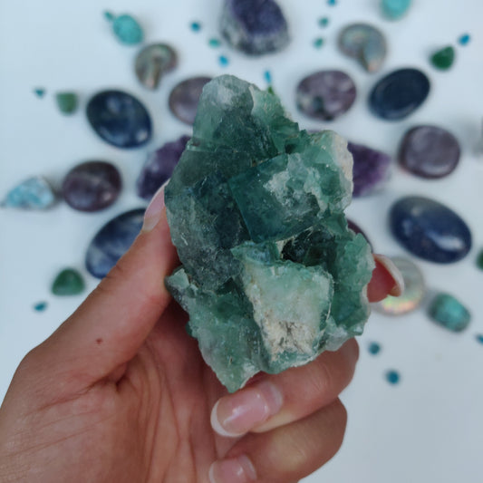 Raw Cubic Fluorite Cluster (#2) - Simply Affinity