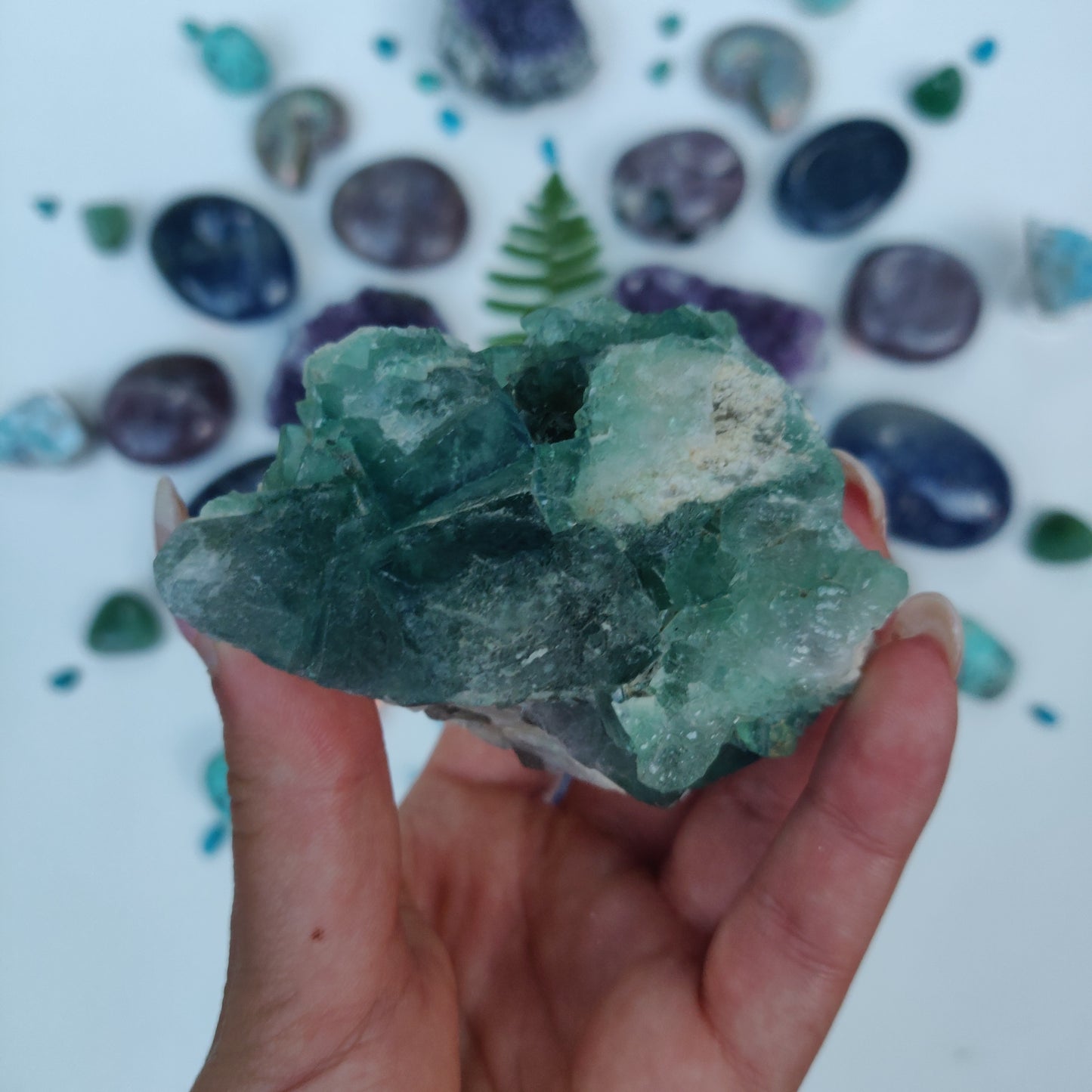Raw Cubic Fluorite Cluster (#2) - Simply Affinity