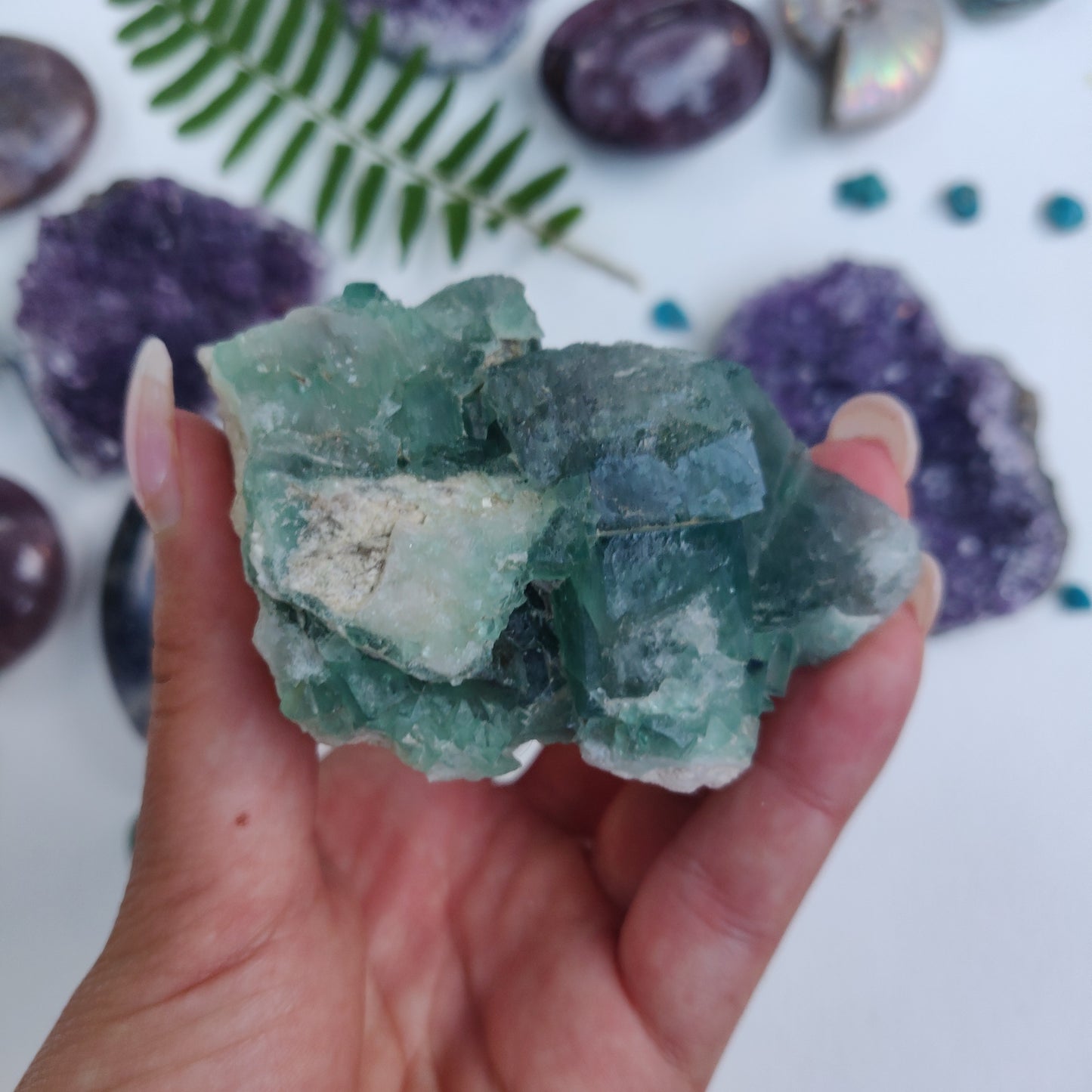 Raw Cubic Fluorite Cluster (#2) - Simply Affinity