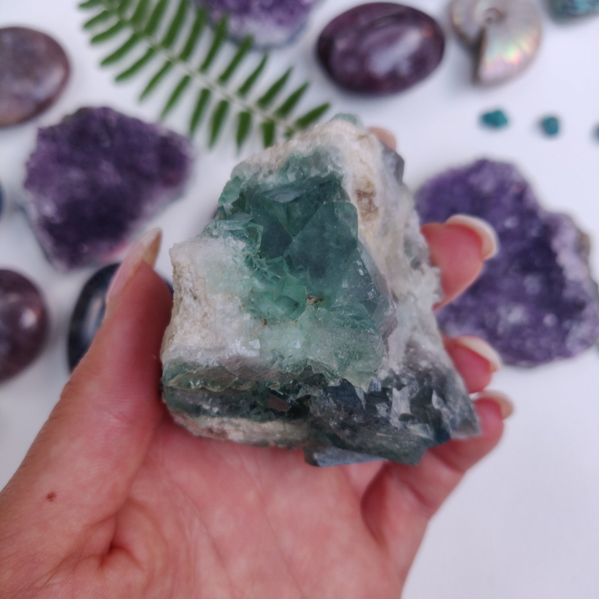 Raw Cubic Fluorite Cluster (#2) - Simply Affinity