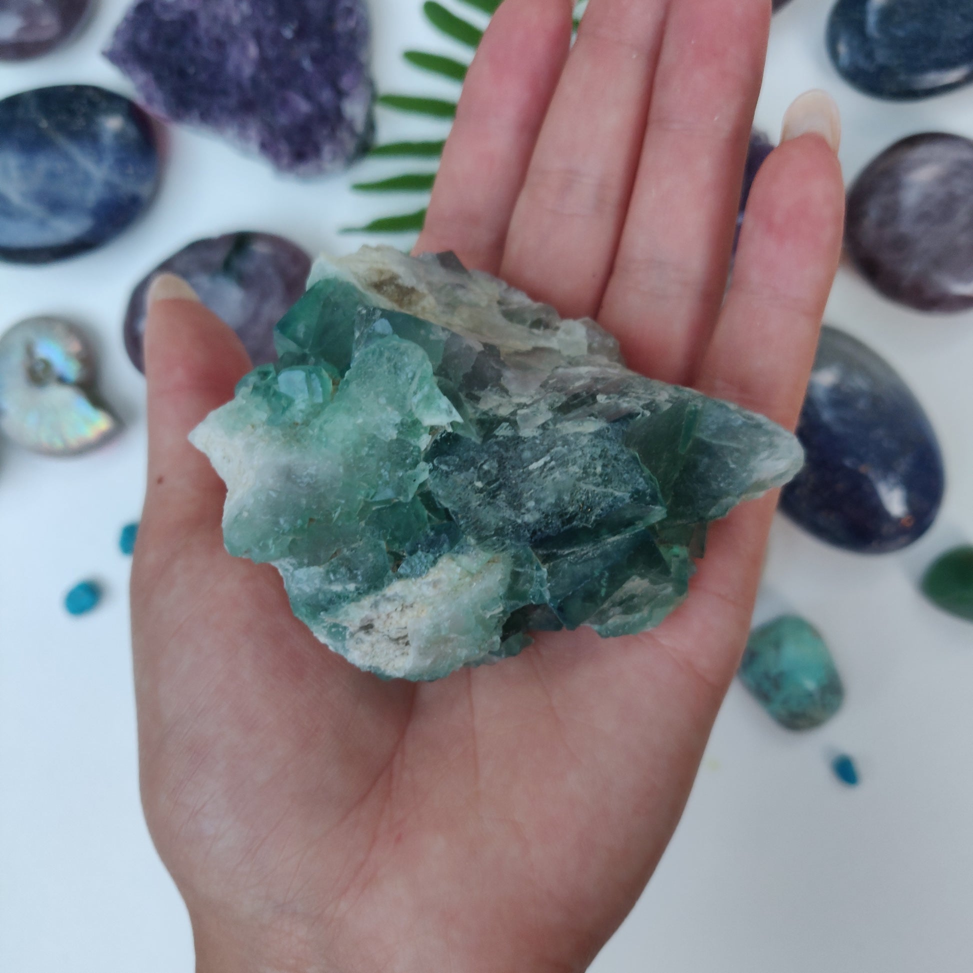 Raw Cubic Fluorite Cluster (#2) - Simply Affinity