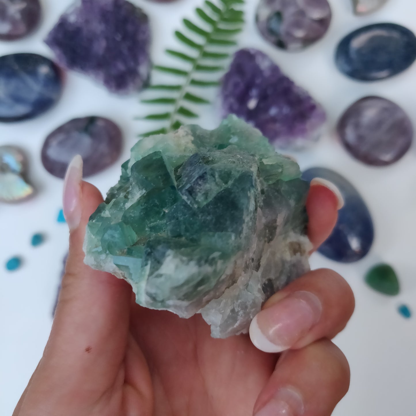 Raw Cubic Fluorite Cluster (#2) - Simply Affinity