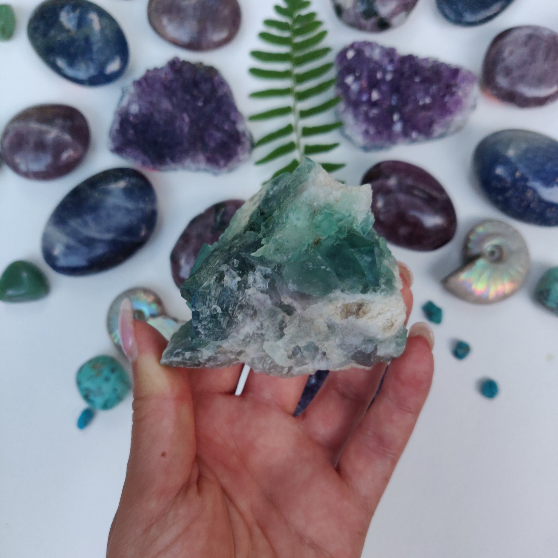 Raw Cubic Fluorite Cluster (#2) - Simply Affinity