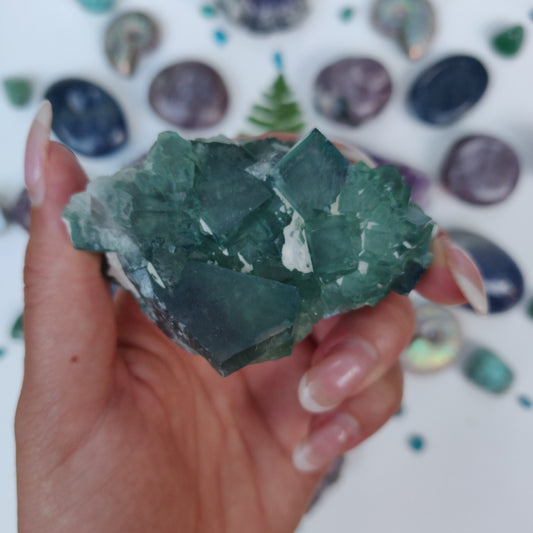 Raw Cubic Fluorite Cluster (#9) - Simply Affinity