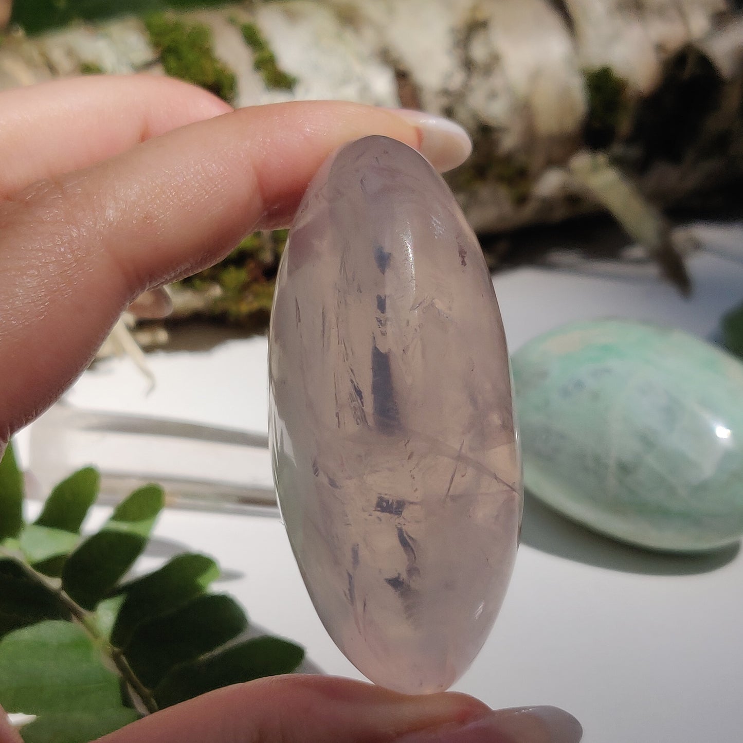 Rose Quartz Palm Stone (#14) - Simply Affinity