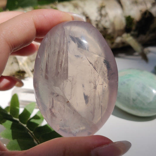 Rose Quartz Palm Stone (#14) - Simply Affinity