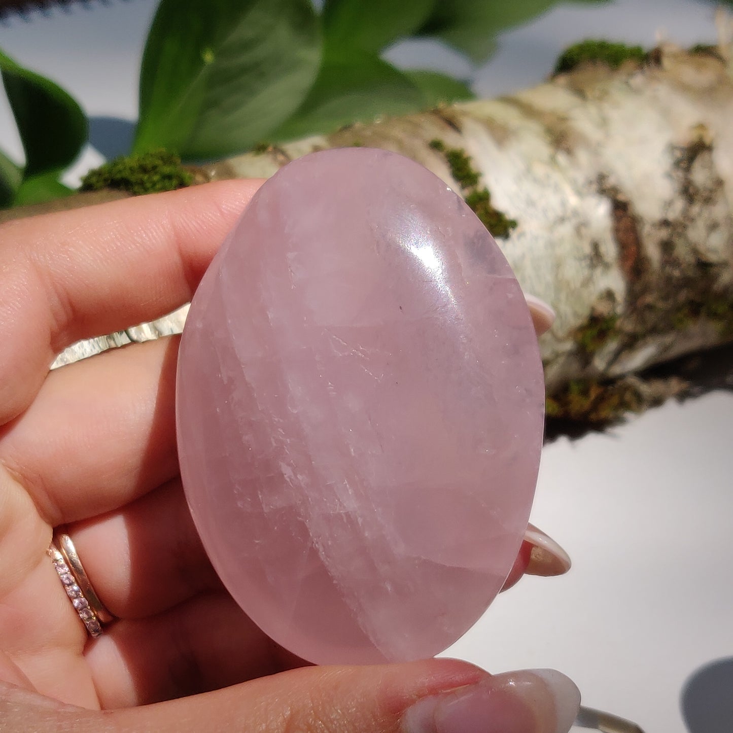 Rose Quartz Palm Stone (#15) - Simply Affinity