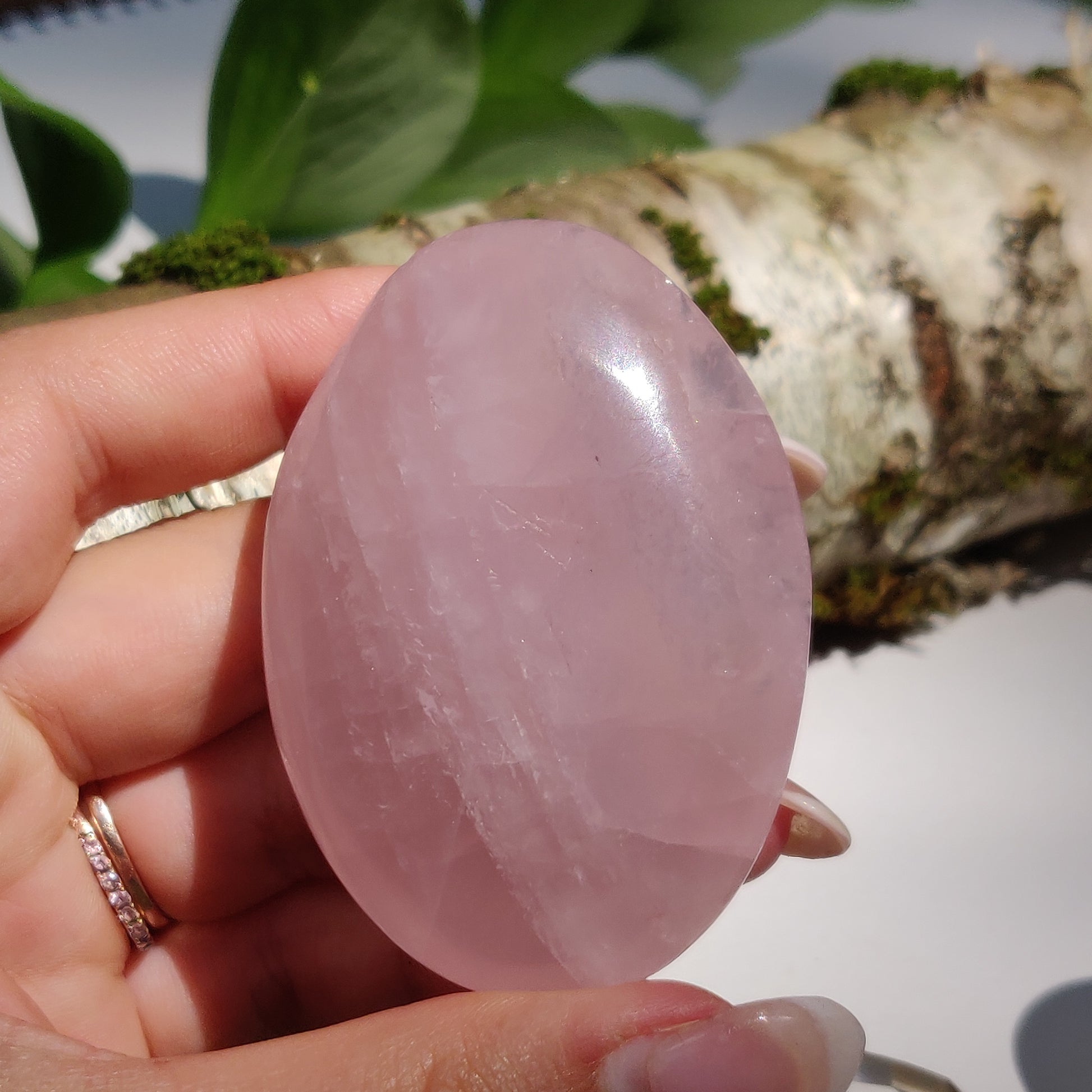 Rose Quartz Palm Stone (#15) - Simply Affinity