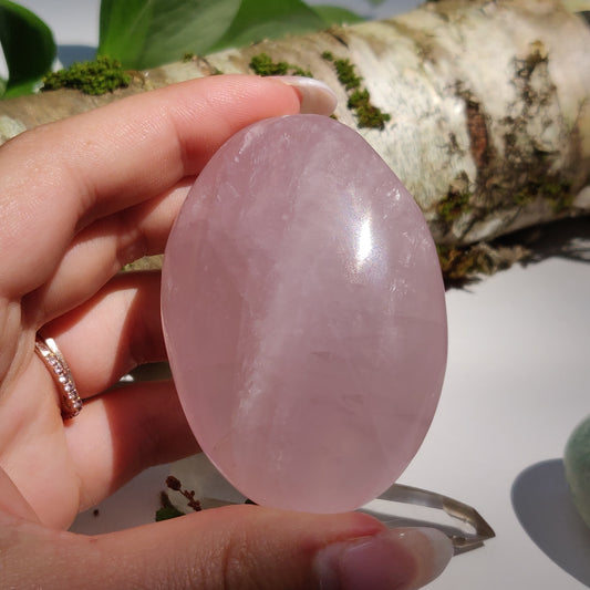 Rose Quartz Palm Stone (#15) - Simply Affinity