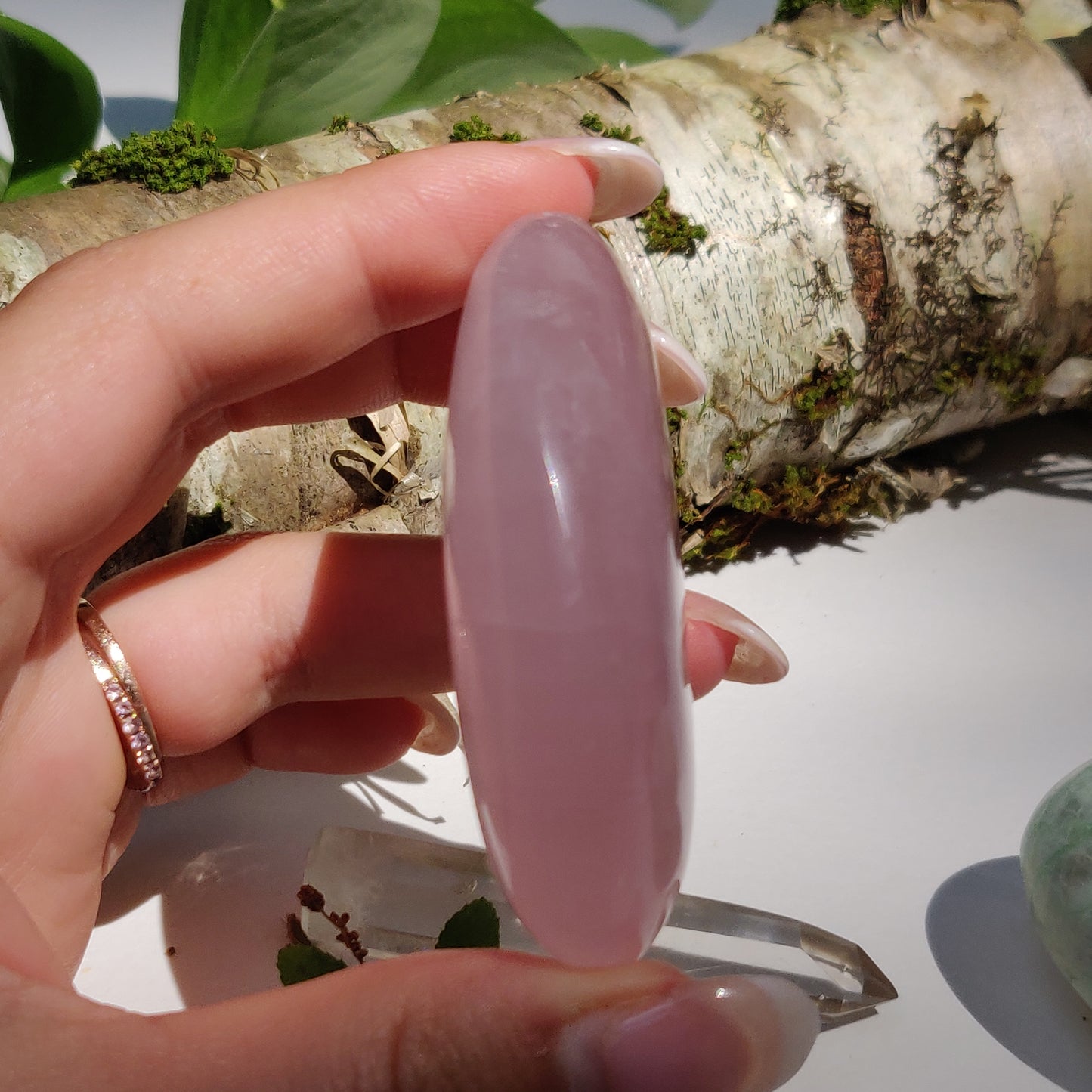 Rose Quartz Palm Stone (#15) - Simply Affinity