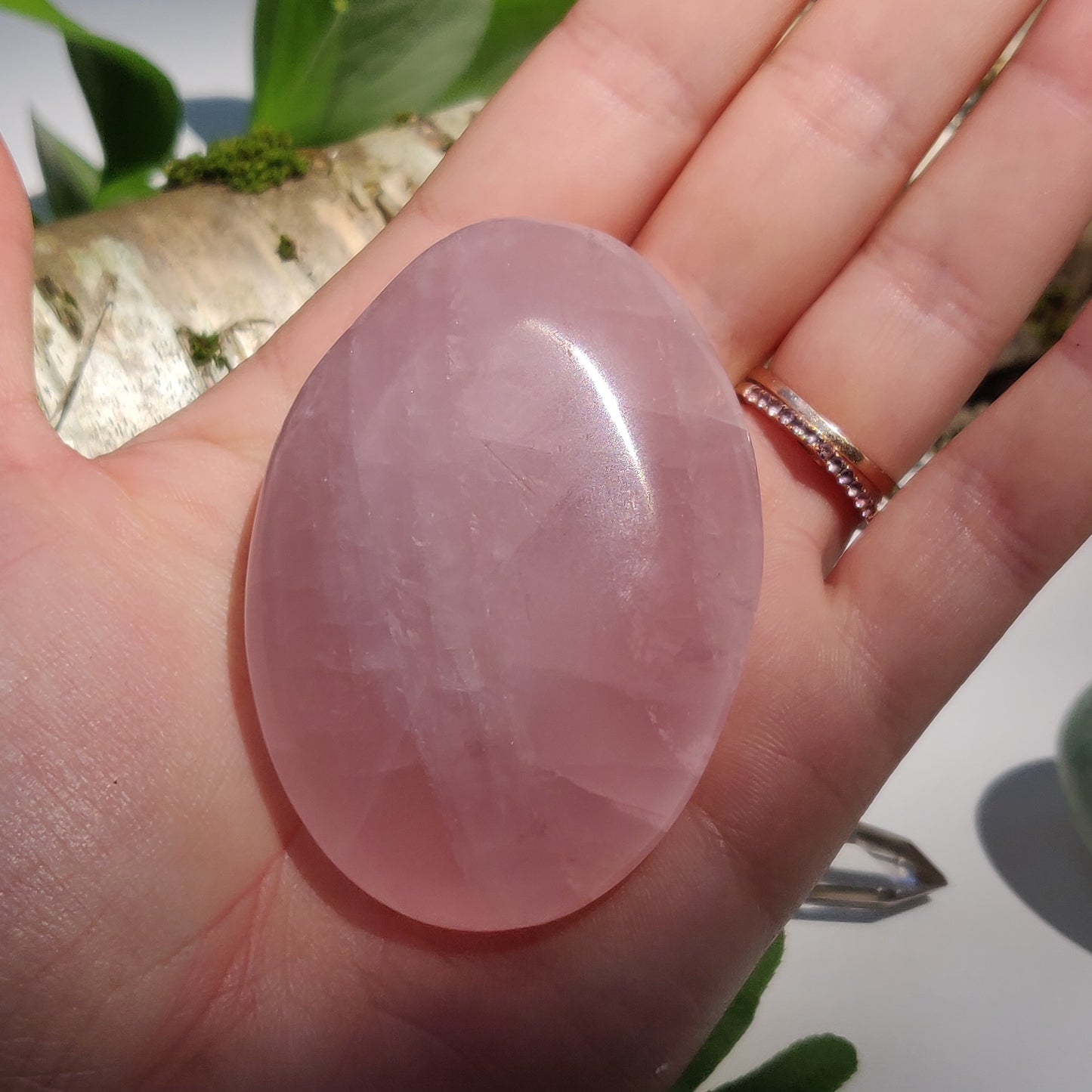 Rose Quartz Palm Stone (#15) - Simply Affinity